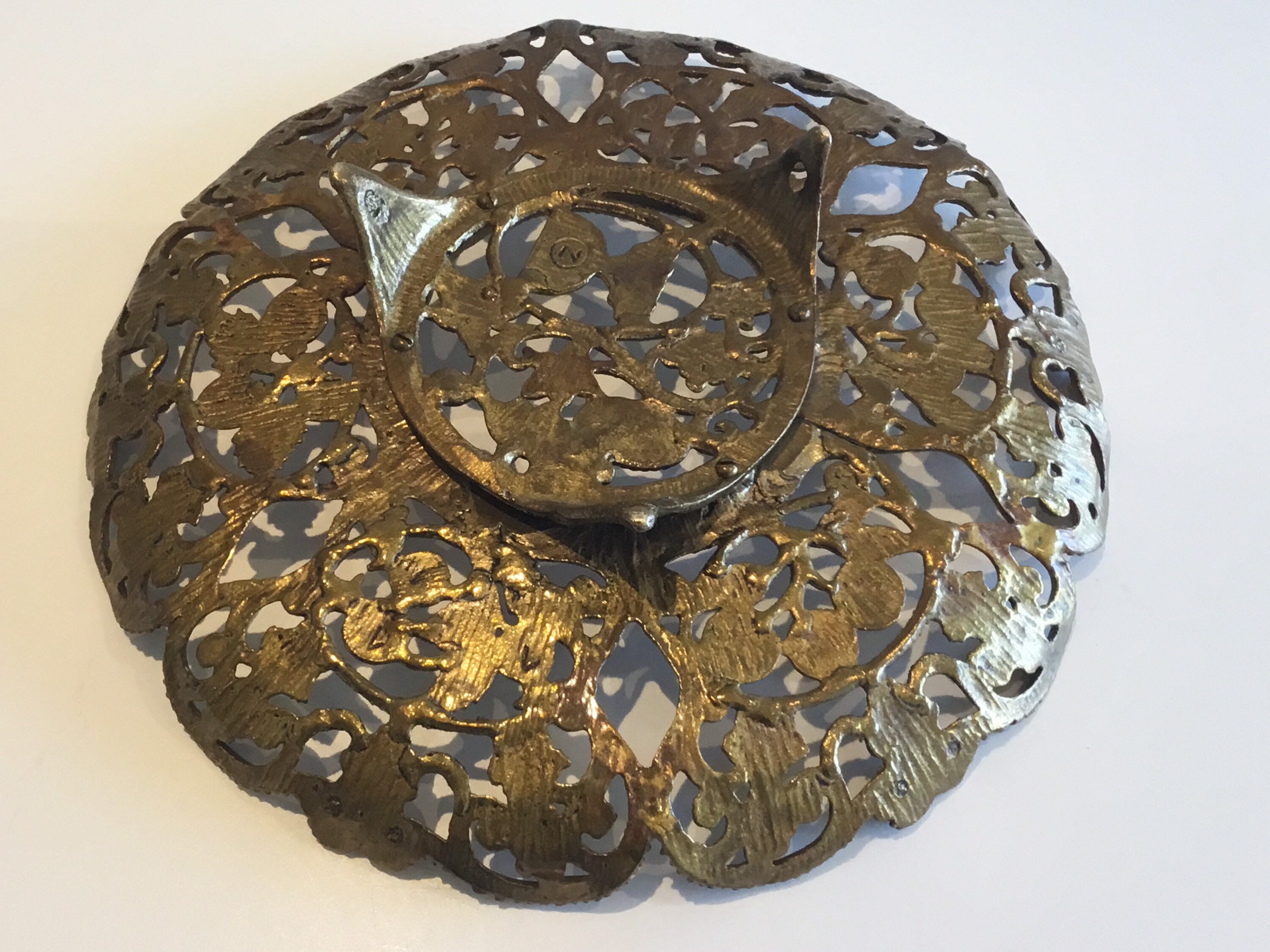 Vintage Judaica Centrepiece | 1950s Limited Edition Eilat Stone, Enamel Brass Jerusalem — photo 8 of 8