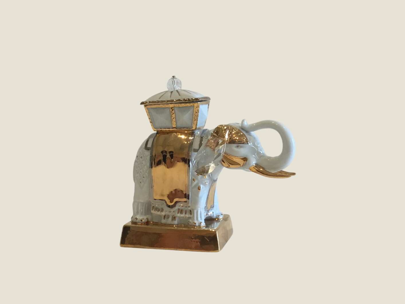 Porcelain Figurine | Elephant 1950s Carpié Luxury Made In Italy
