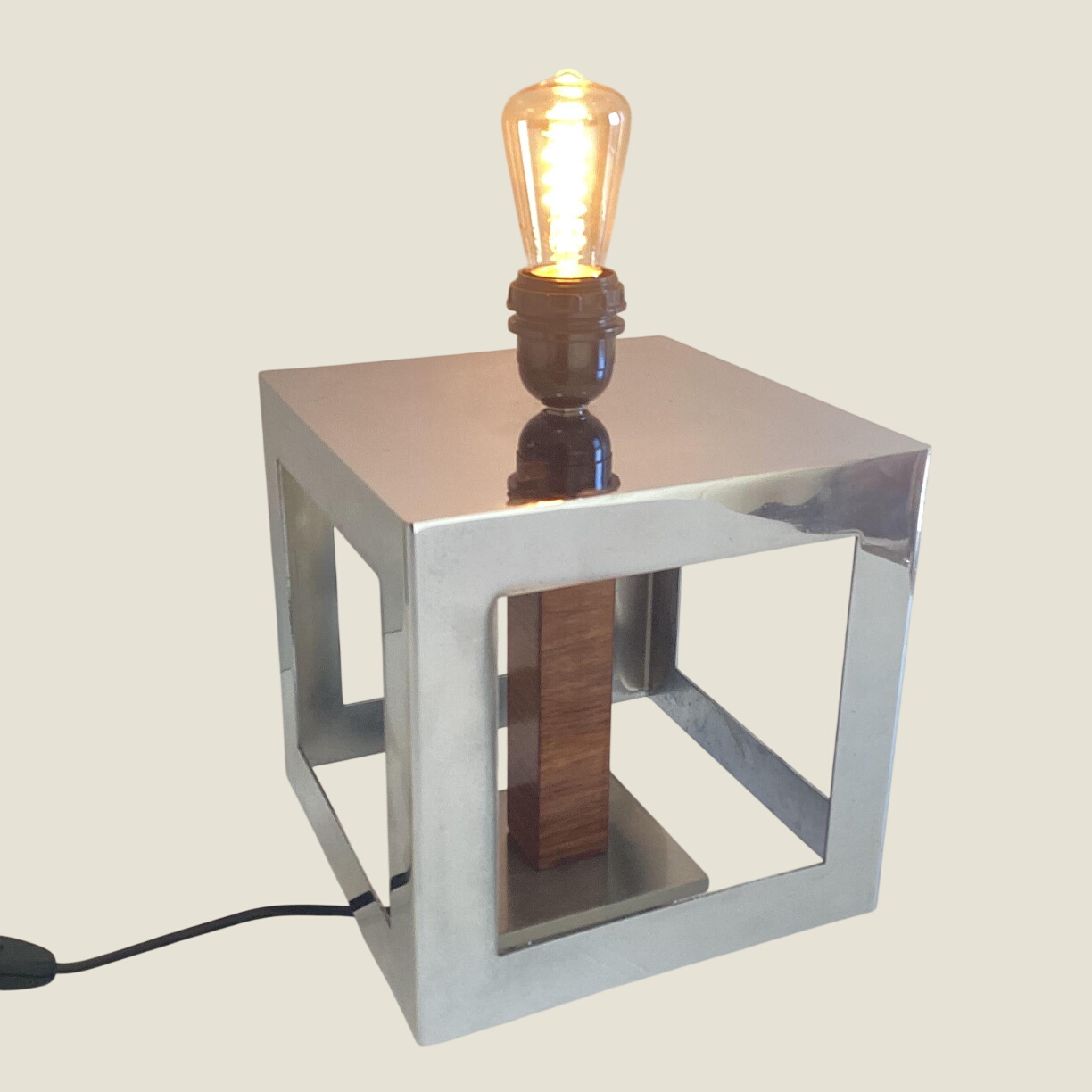 Vintage Lamp | Diego Casella-Pc-1954 Sculptural Cube Light, MA.IA 2001 Conceptual Design Obiect