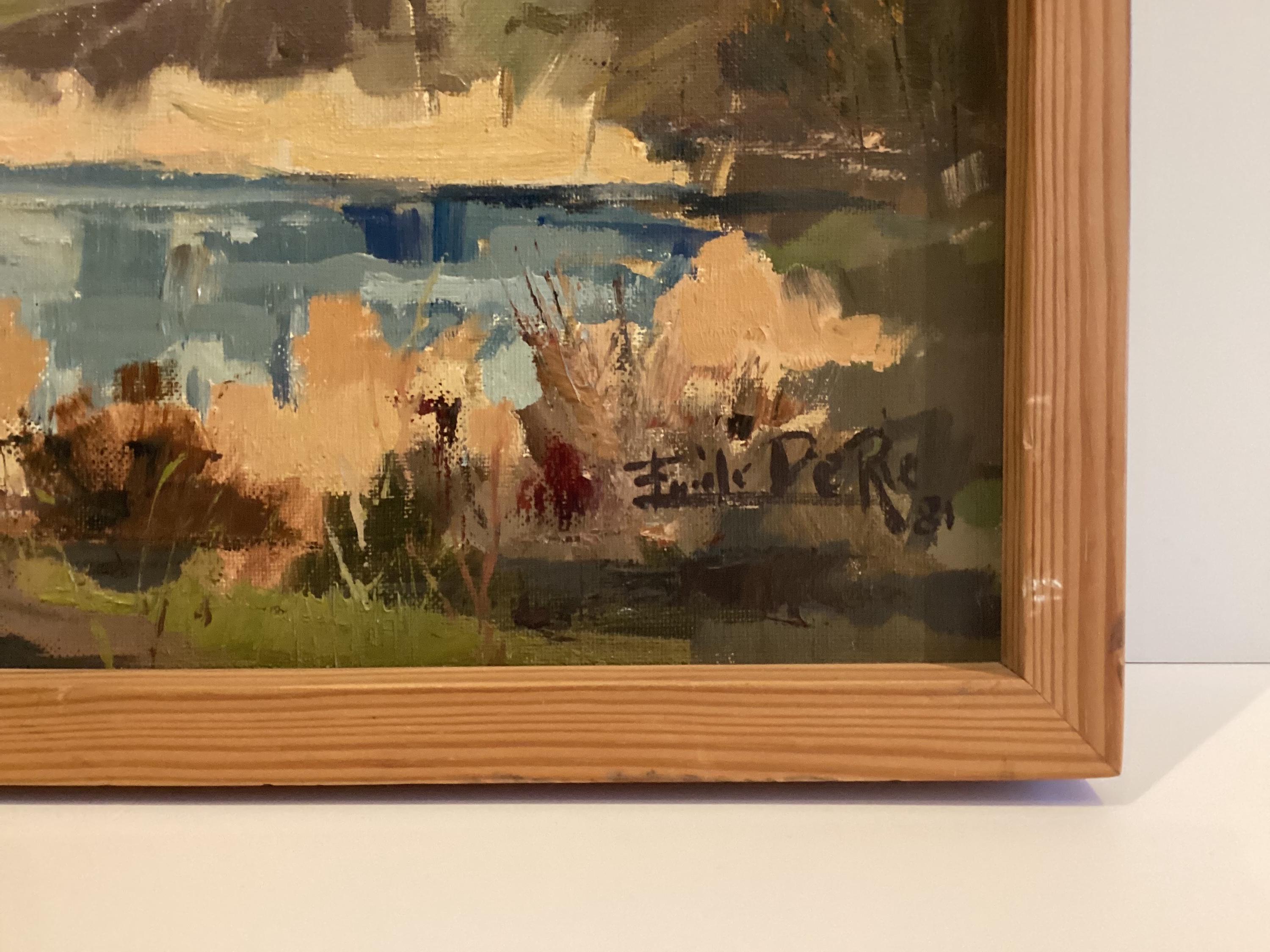 Vintage Seascape Painting | 1981 Impressionist Oil on Canvas, Signed & Dated Marine Art — photo 8 of 9