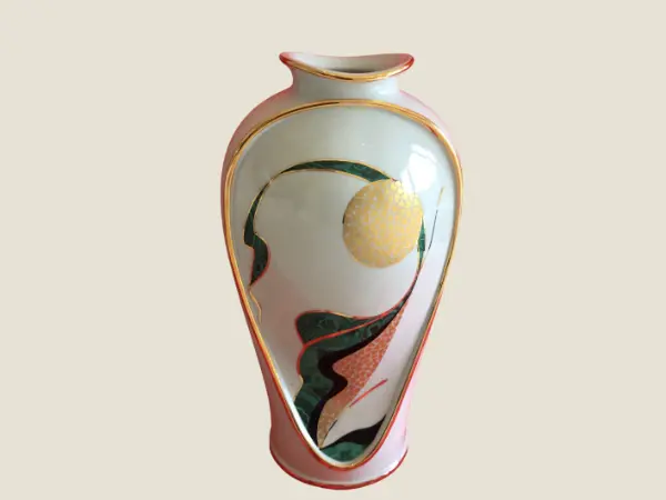 Vintage Porcelain Vase | 1950s Carpié Italy Luxury Hand Painted, Signed Rare Art
