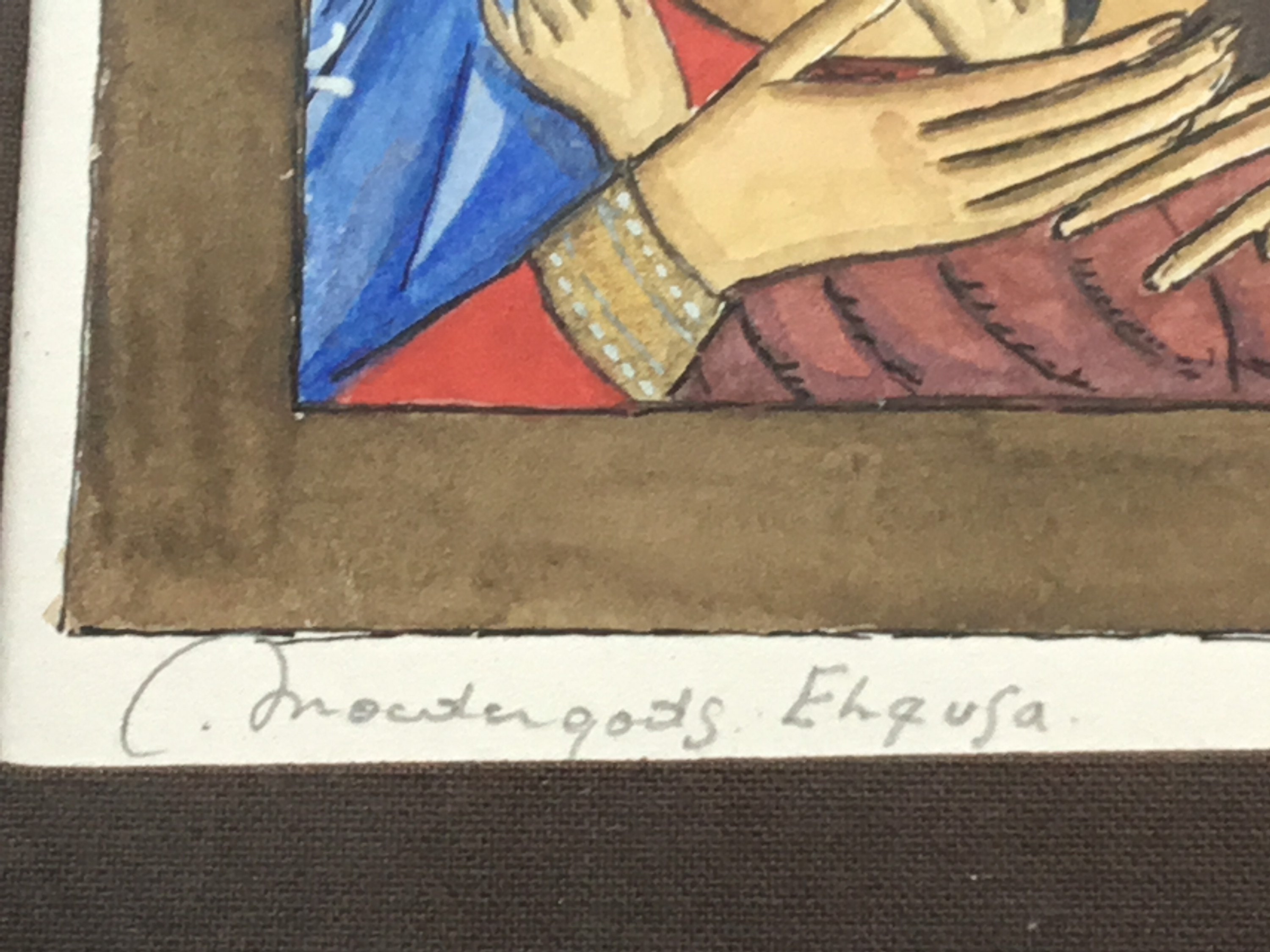Mother Of God ‘Eleusa’ Orthodox  Icon Painting (1930s) Hand-Painted Miniature — photo 8 of 10