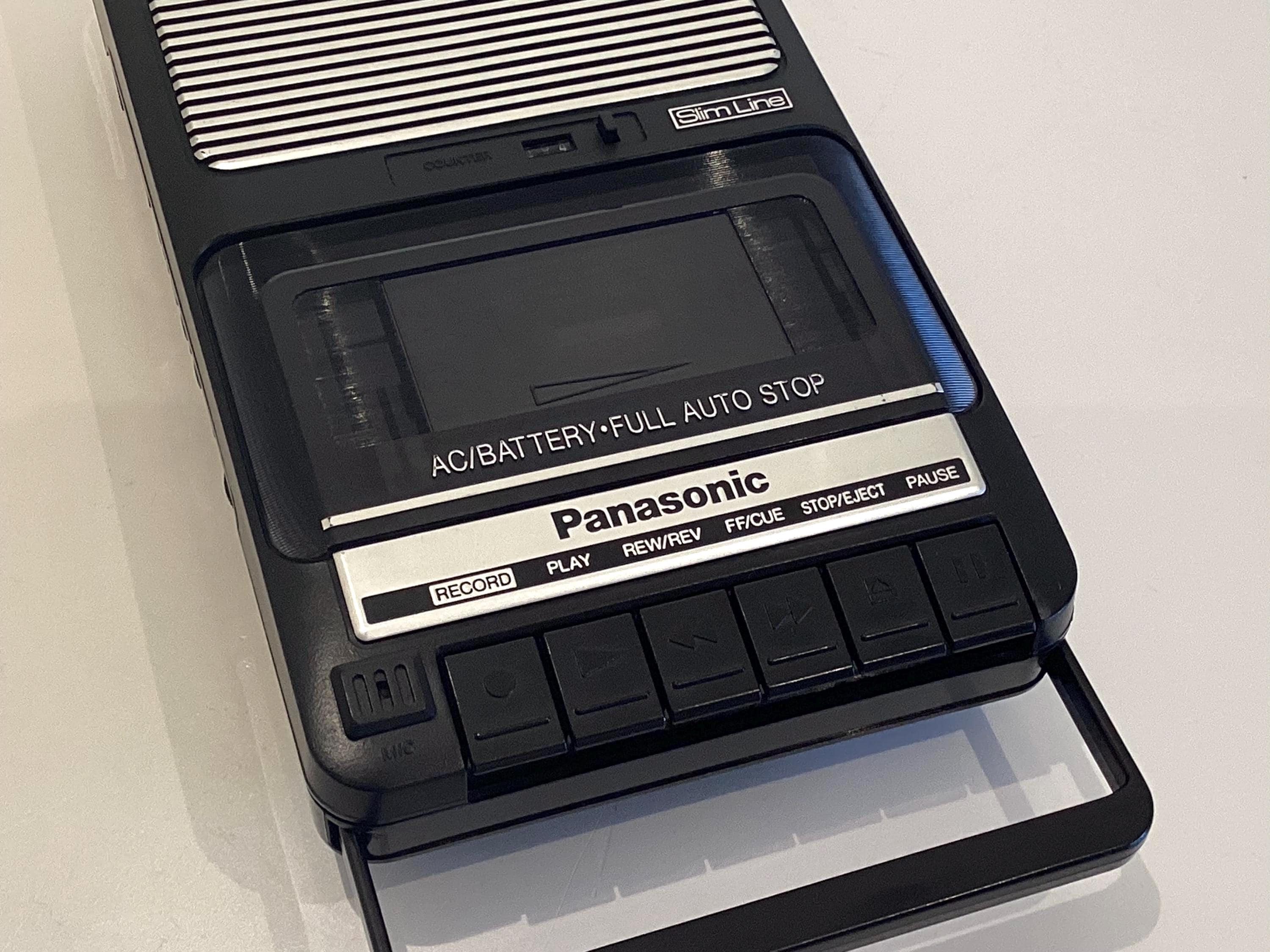 Vintage Cassette Recorder Panasonic RQ-2102 (1990s), Slim Line Portable, Working Auto-Stop, Tested — photo 7 of 11