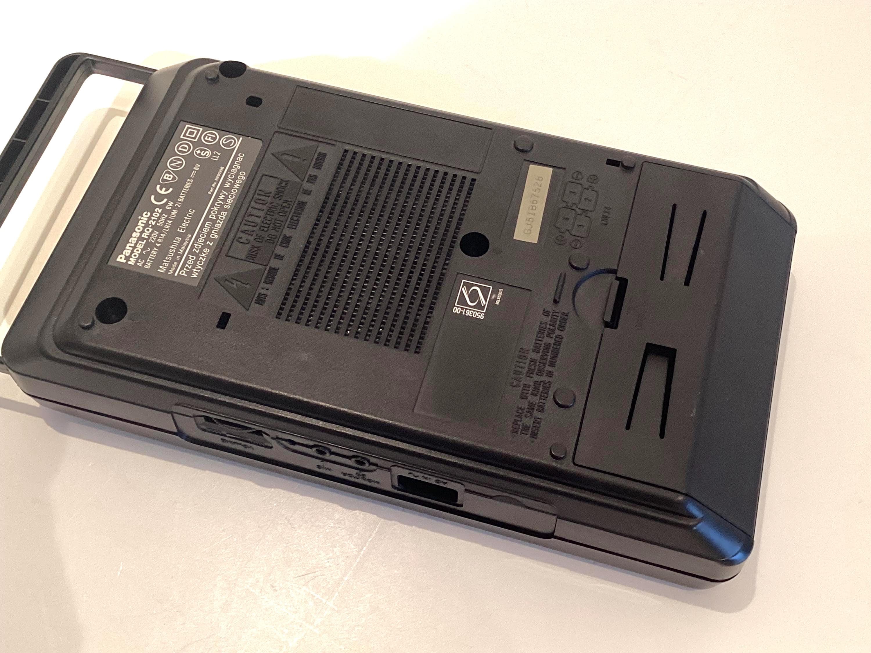 Vintage Cassette Recorder Panasonic RQ-2102 (1990s), Slim Line Portable, Working Auto-Stop, Tested — photo 9 of 11