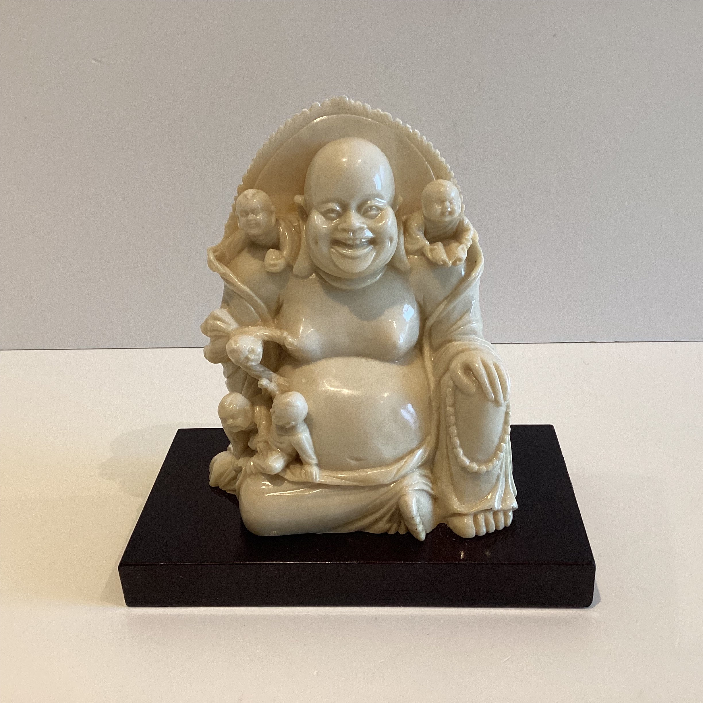 Buddha Sculpture  1950s | Religious Statue - Rare Child Figure In Ivory Resin Made In China — photo 2 of 8