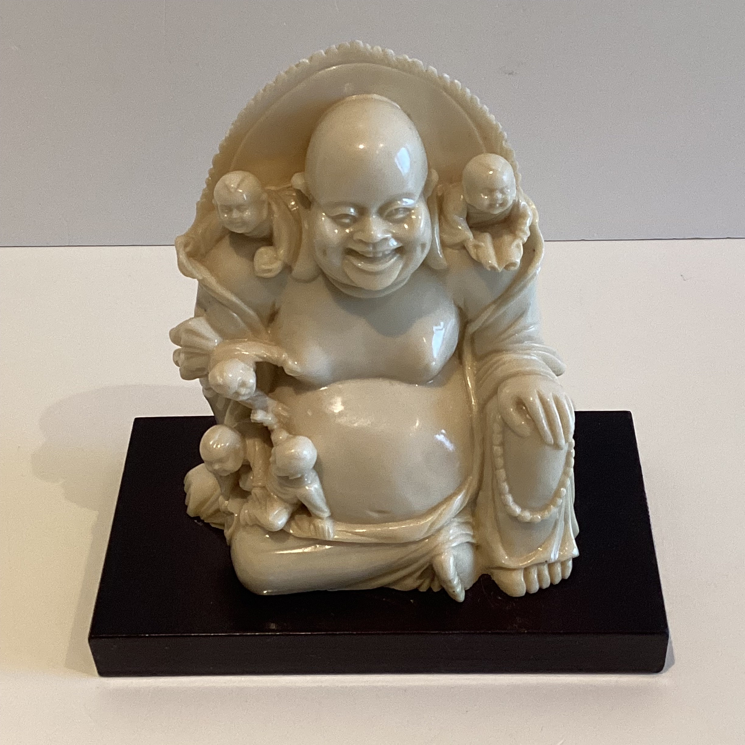 Buddha Sculpture  1950s | Religious Statue - Rare Child Figure In Ivory Resin Made In China — photo 4 of 8
