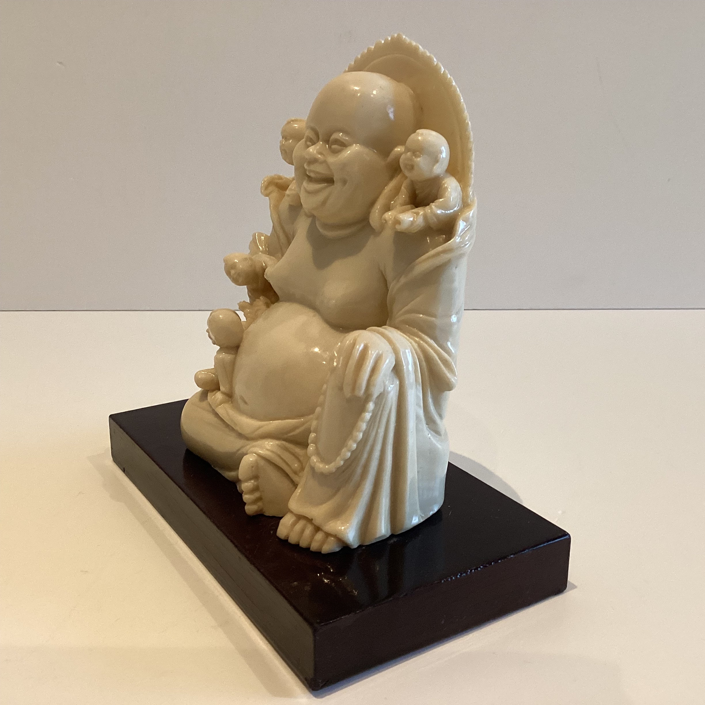 Buddha Sculpture  1950s | Religious Statue - Rare Child Figure In Ivory Resin Made In China — photo 6 of 8