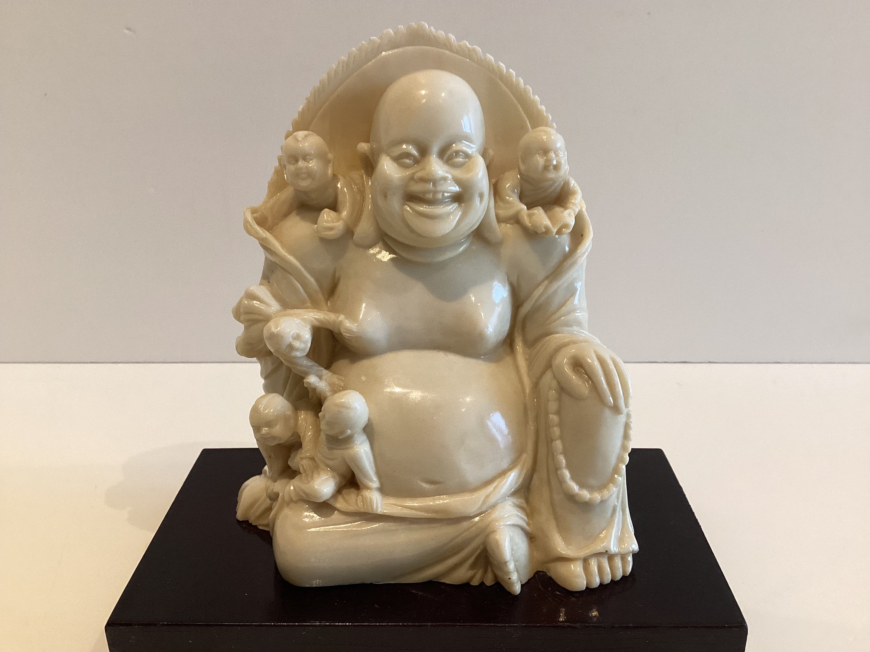 Buddha Sculpture  1950s | Religious Statue - Rare Child Figure In Ivory Resin Made In China — photo 7 of 8
