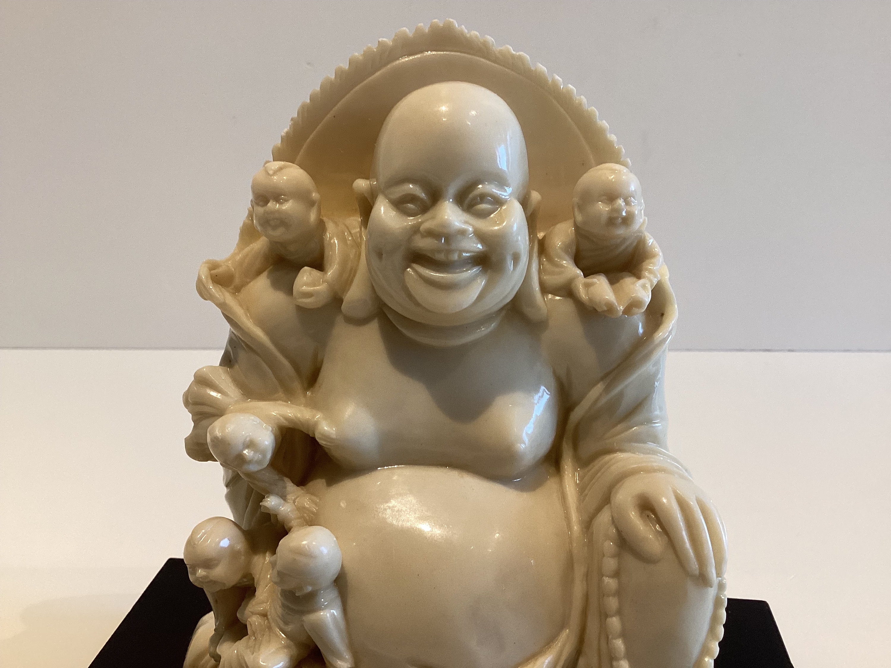 Buddha Sculpture  1950s | Religious Statue - Rare Child Figure In Ivory Resin Made In China — photo 8 of 8