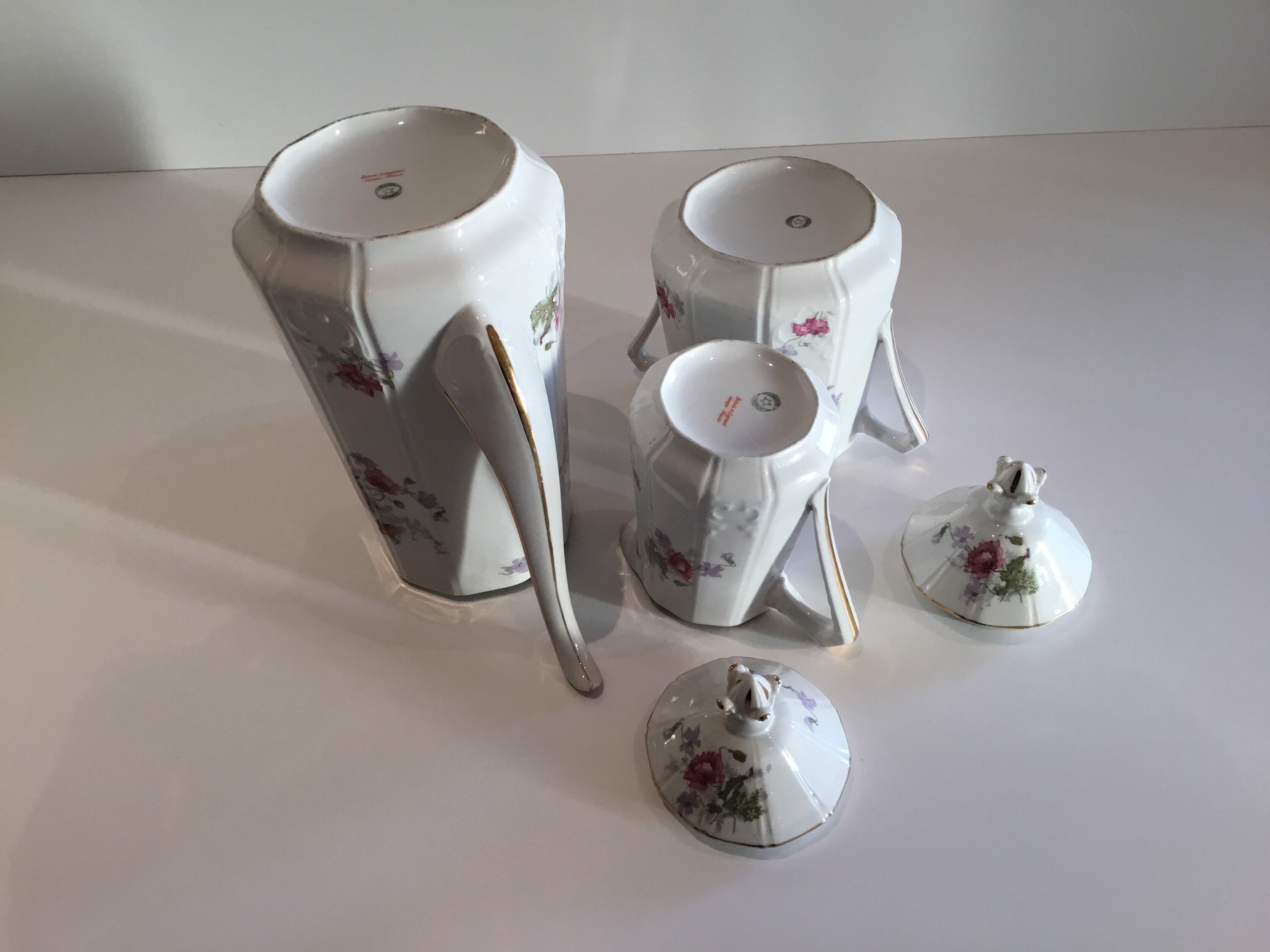 Limoges Porcelain Set | Art Deco Tea Service, 1920s French Hand-Painted — photo 8 of 10