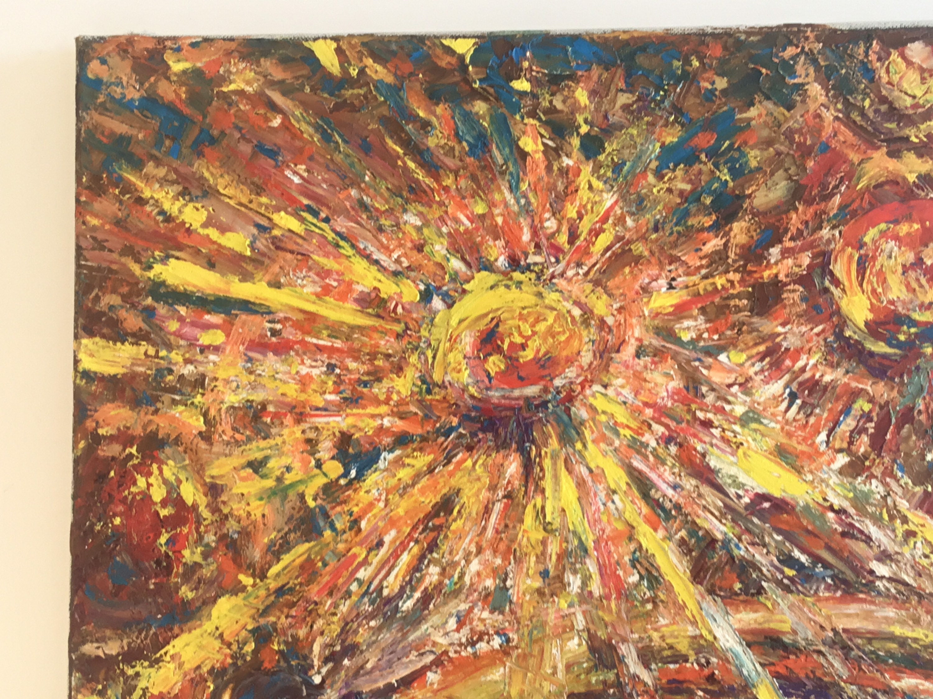Vintage Abstract Painting | 1950s German Avant-Garde, Oil on Canvas Signed — photo 5 of 9