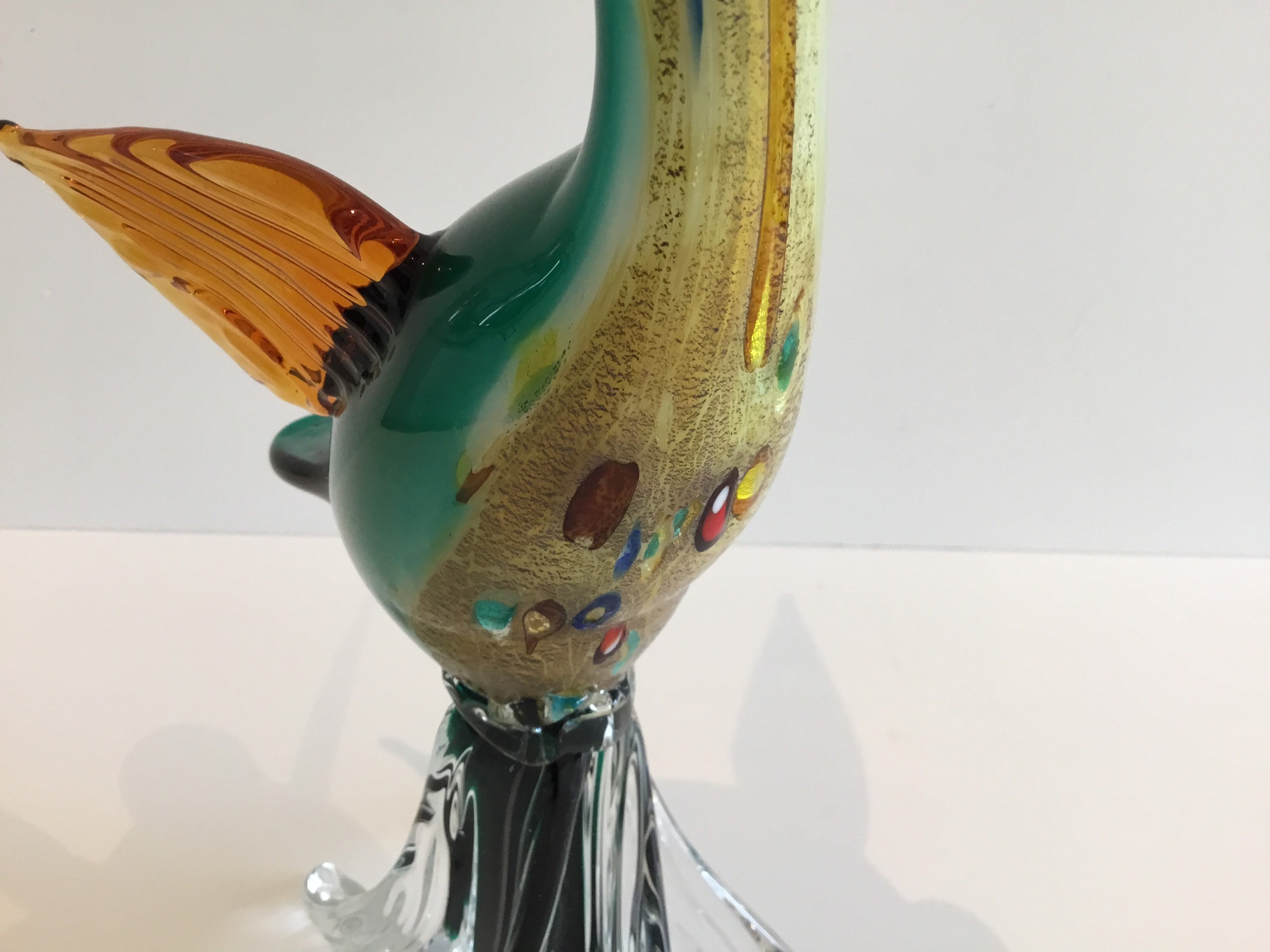 Vintage Murano Glass | 1960s Italian Handmade Duck Figurine, Original Label — photo 8 of 9