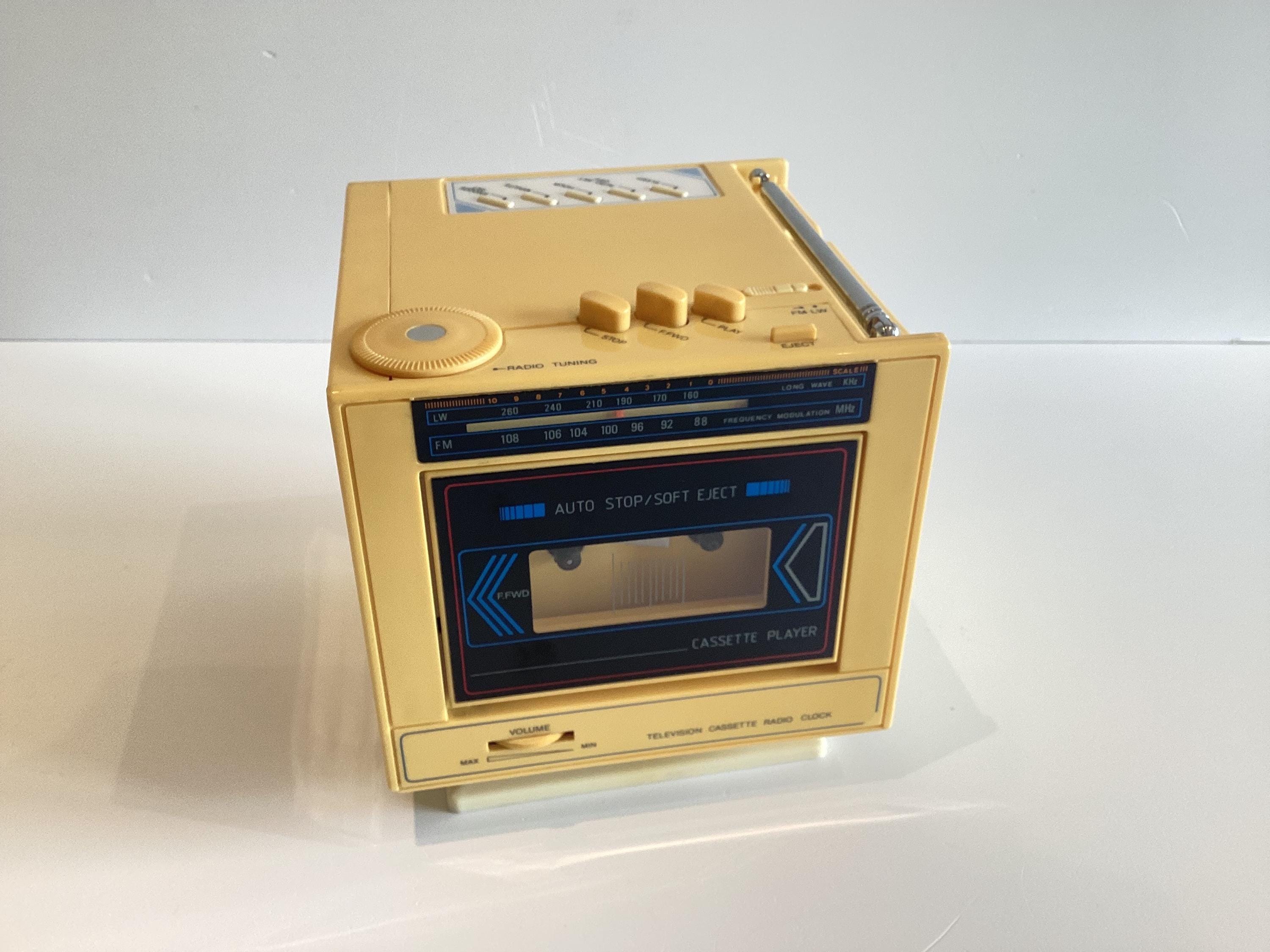 Vintage Radio TV Ondex TRK-60 Cube (1980s), Cassette Player, Television, Alarm Clock, Working — photo 3 of 10