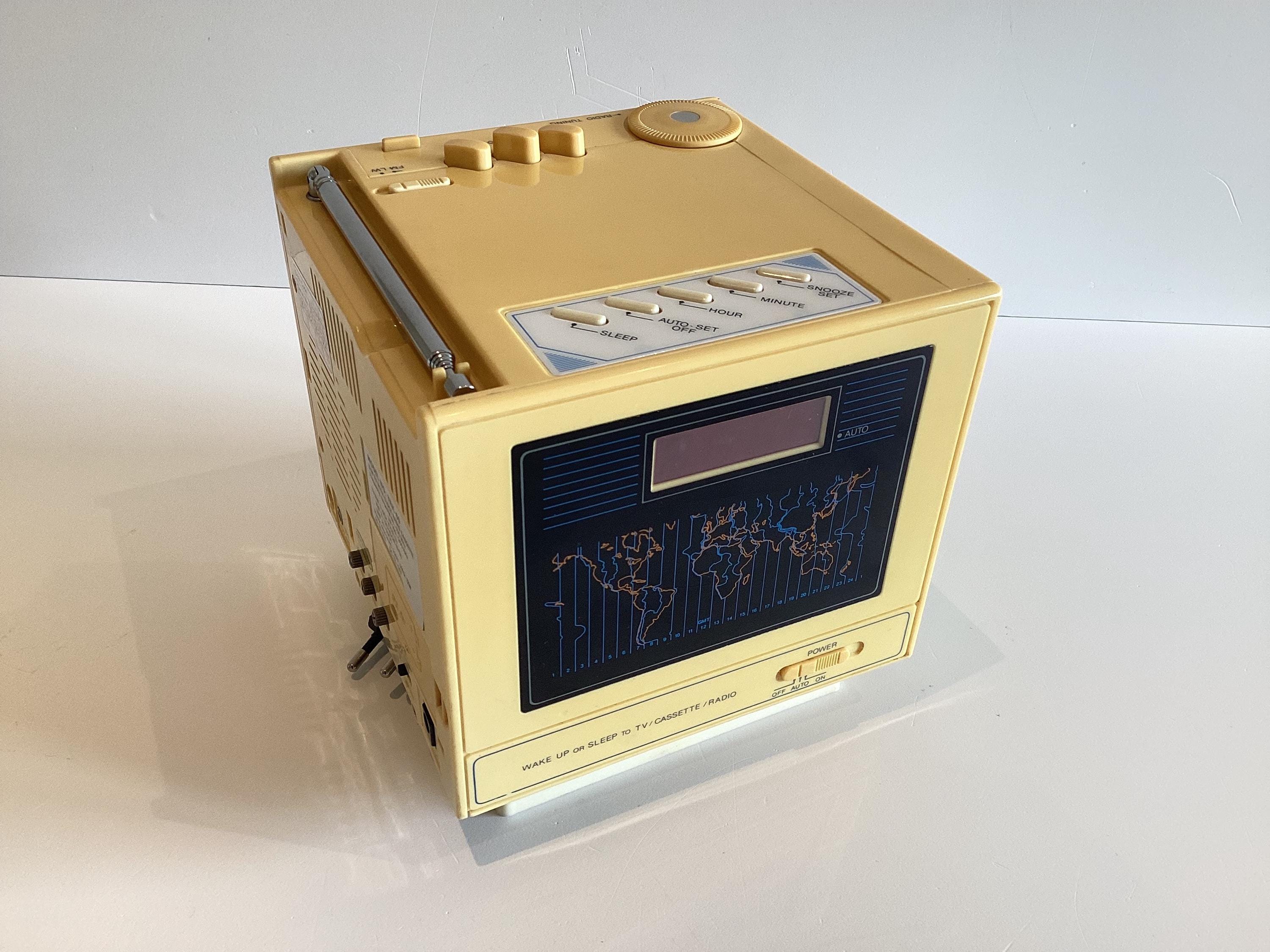 Vintage Radio TV Ondex TRK-60 Cube (1980s), Cassette Player, Television, Alarm Clock, Working — photo 4 of 10