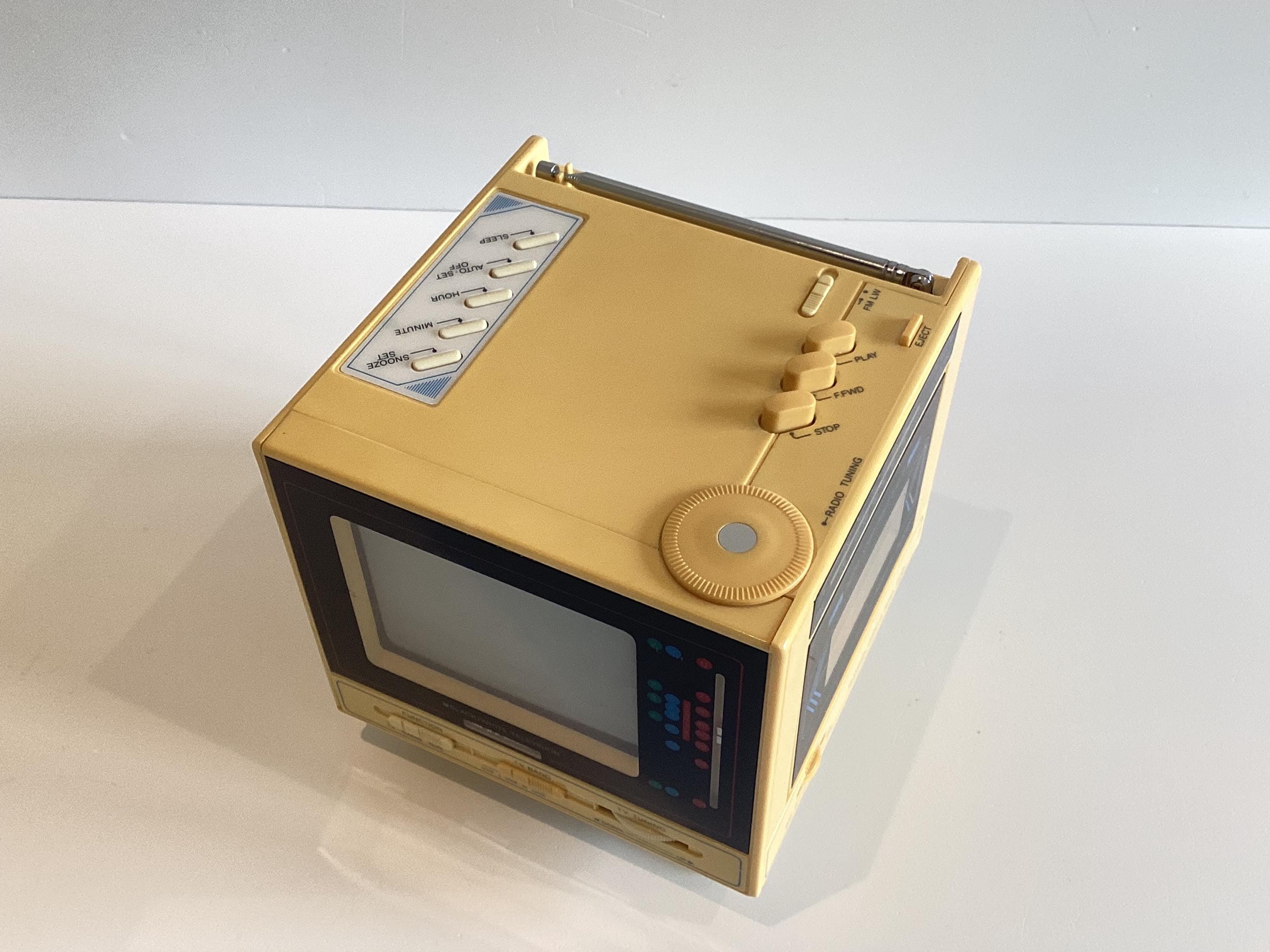 Vintage Radio TV Ondex TRK-60 Cube (1980s), Cassette Player, Television, Alarm Clock, Working — photo 9 of 10