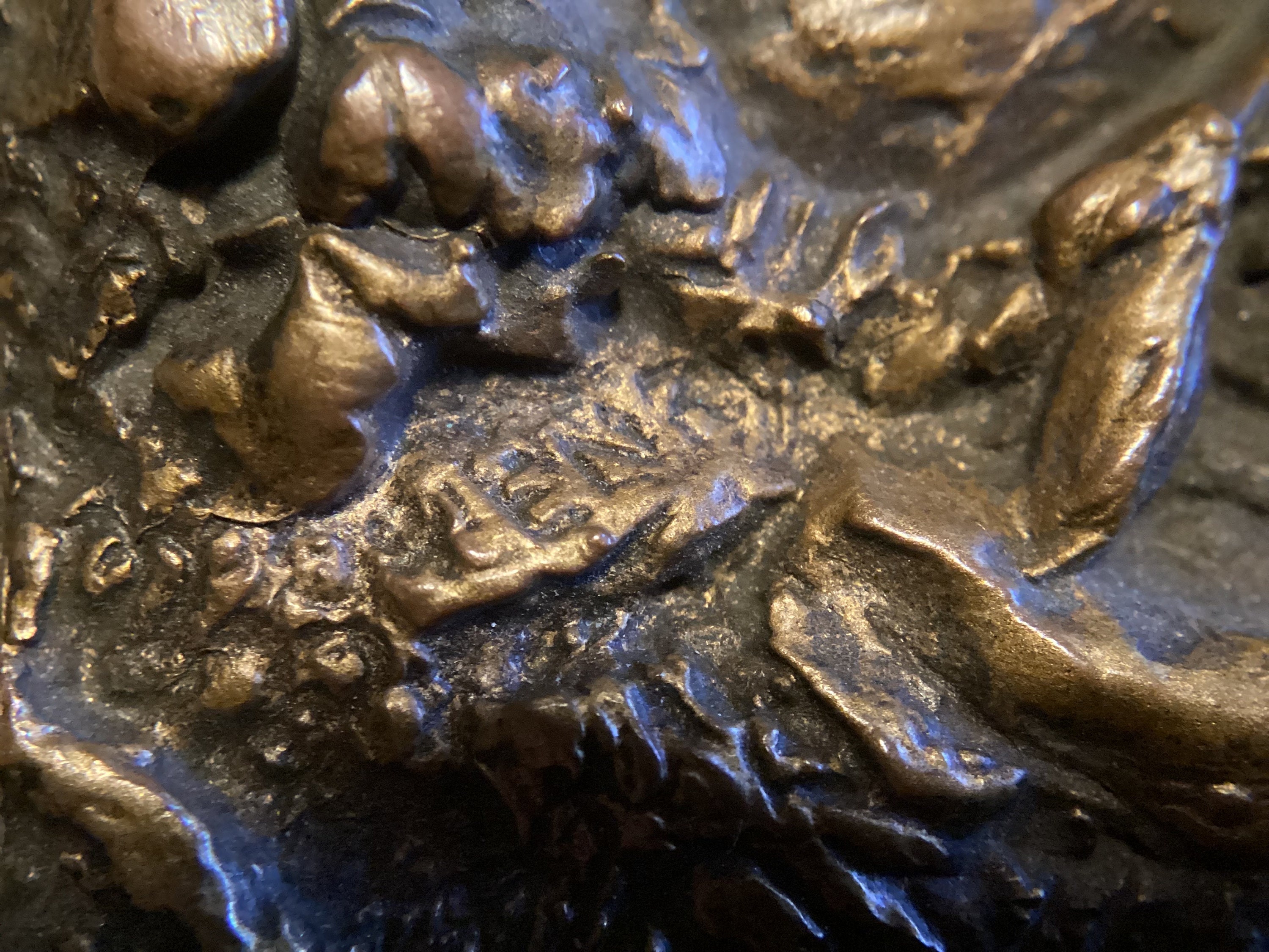 Antique Miniature 1800s | “Henri” Copper Casting Made In France — photo 10 of 11