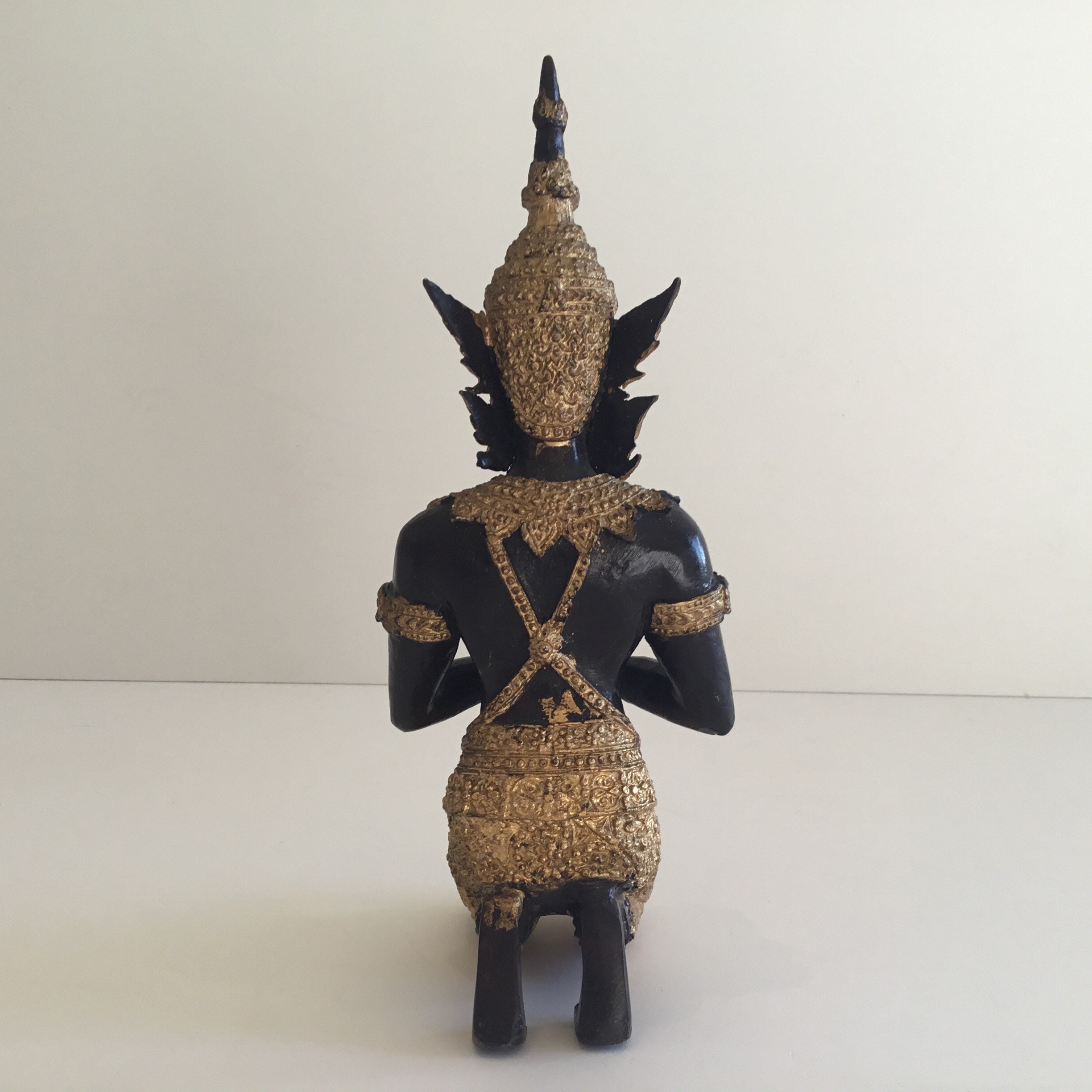 Vintage Bronze Sculpture | Theppanom Sacred Angel 1950s, Thai Protector Deity Statue — photo 5 of 9