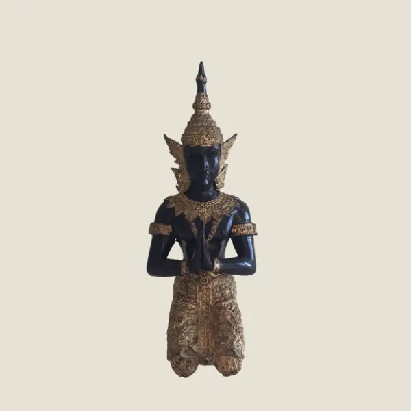 Vintage Bronze Sculpture | Theppanom Sacred Angel 1950s, Thai Protector Deity Statue