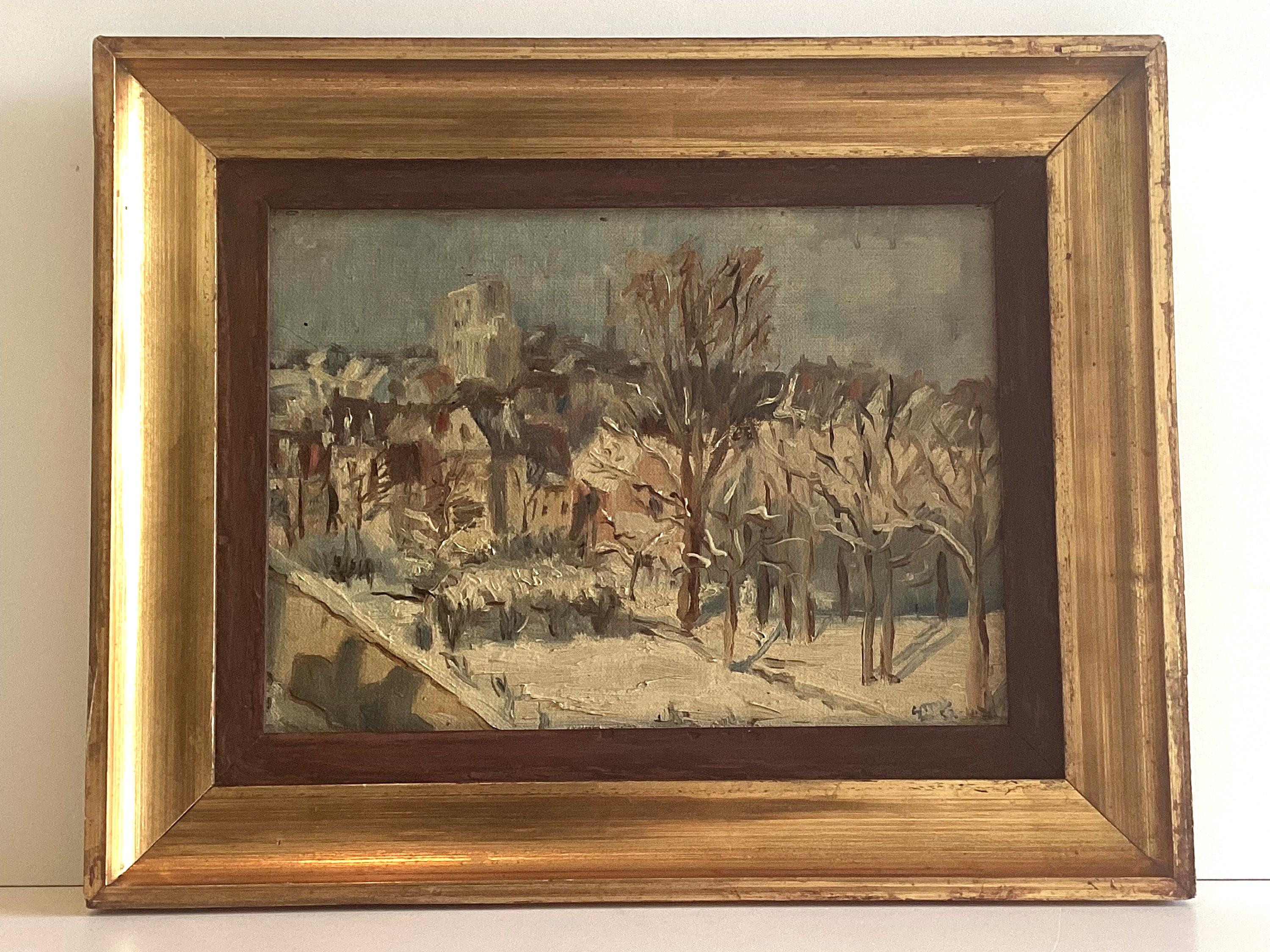 landscape with snow (1937) French Painting — photo 3 of 8