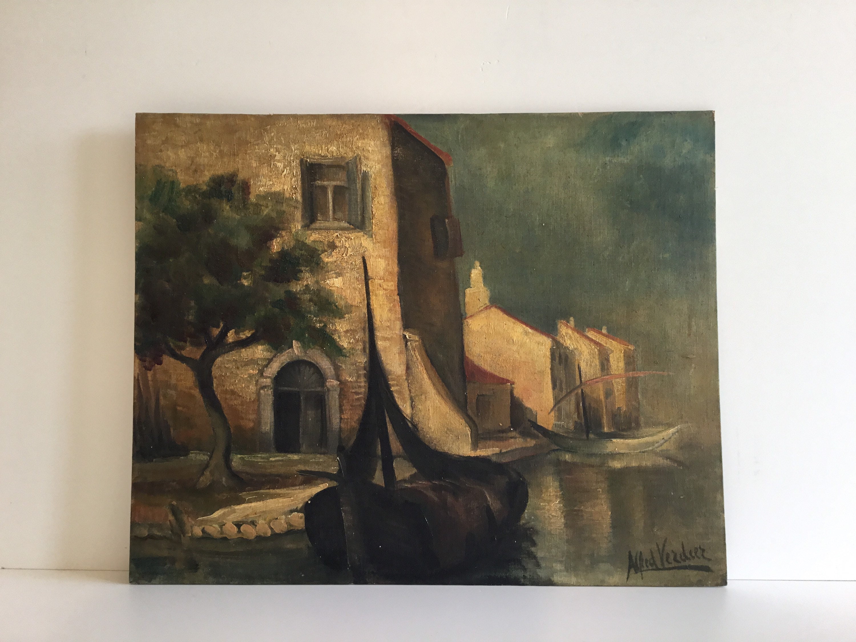 Vintage Seascape Painting | 1930s Alfred Verdier French School, Oil on Canvas — photo 2 of 10