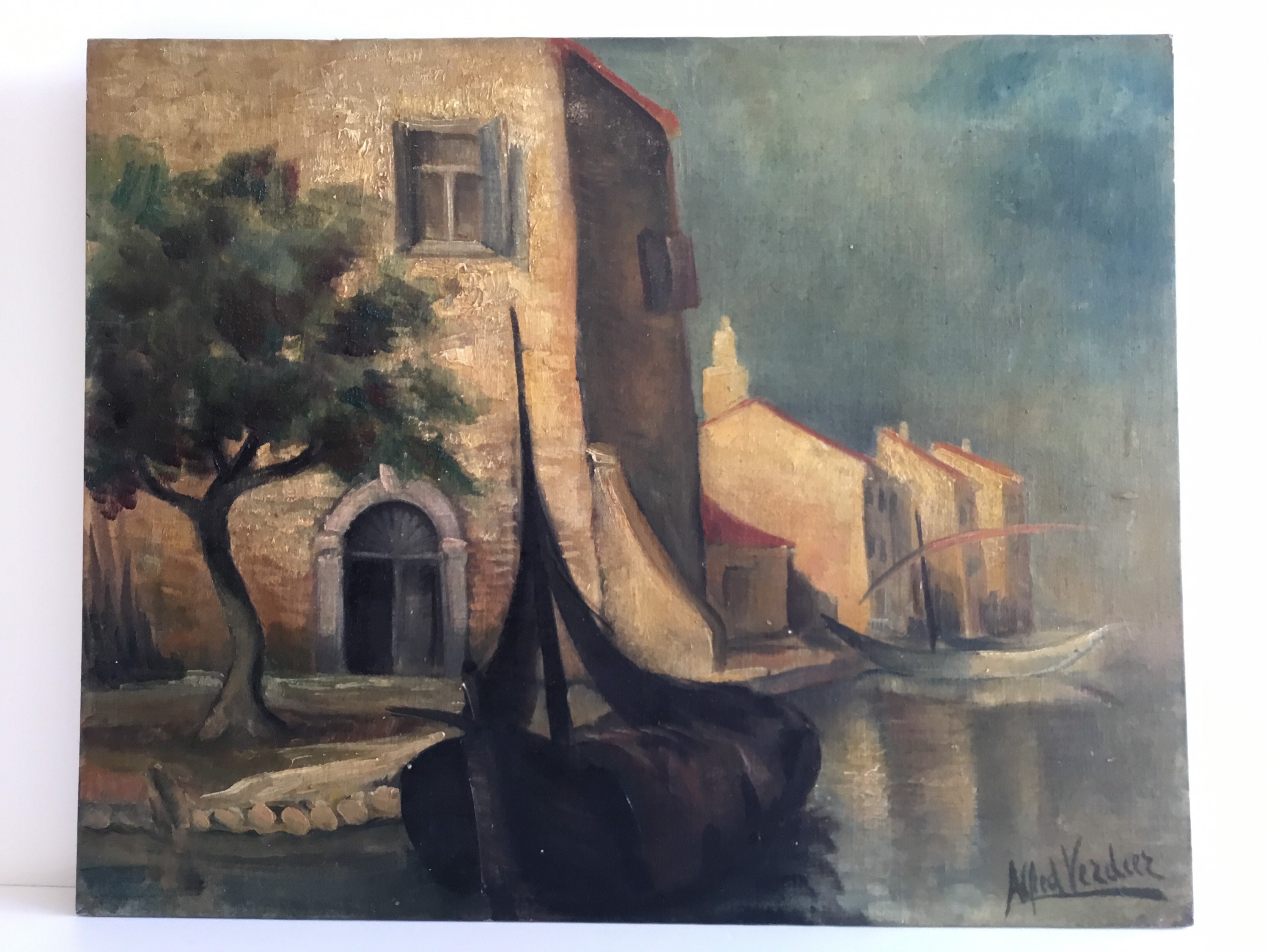 Vintage Seascape Painting | 1930s Alfred Verdier French School, Oil on Canvas — photo 3 of 10