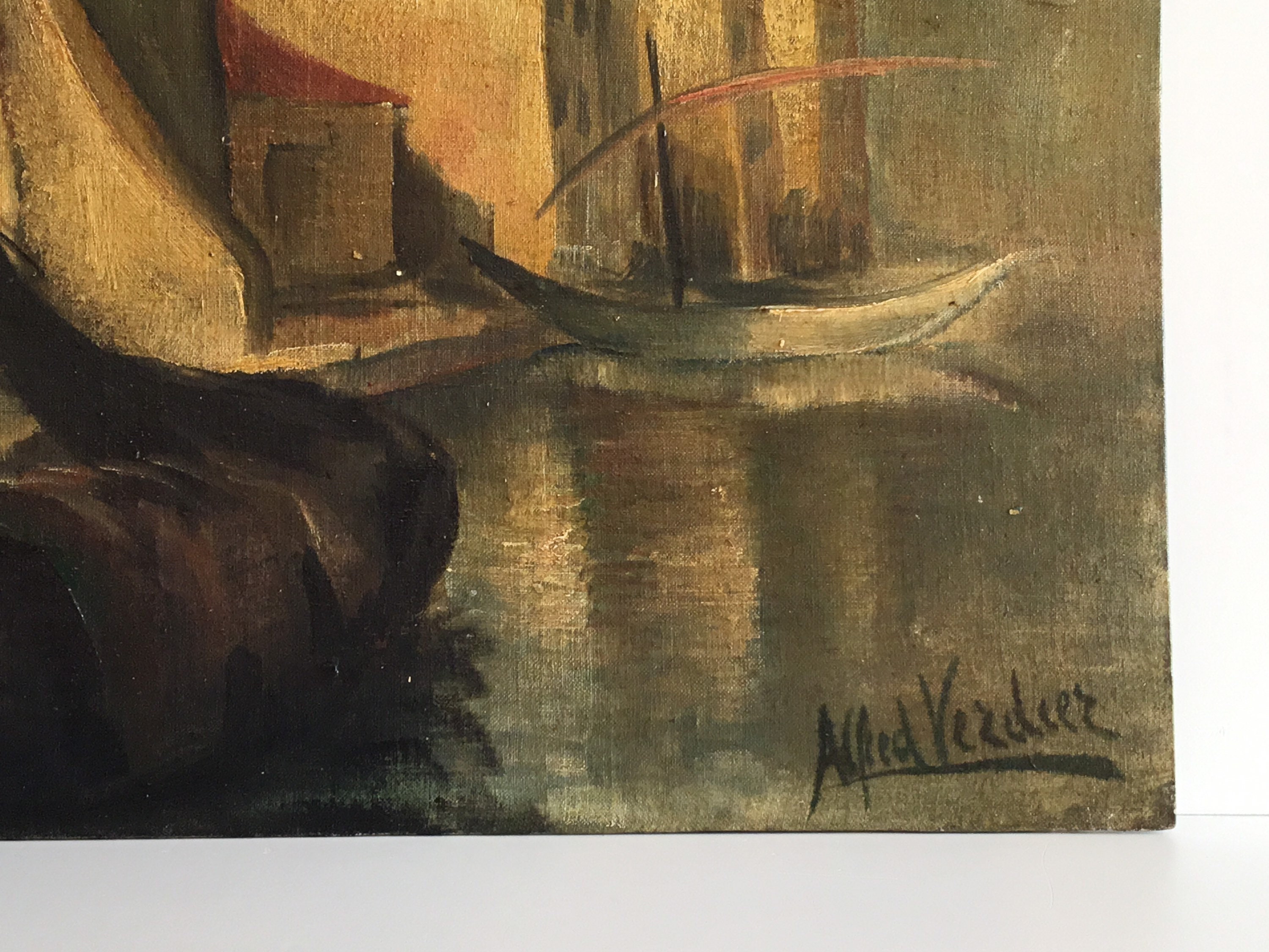 Vintage Seascape Painting | 1930s Alfred Verdier French School, Oil on Canvas — photo 9 of 10