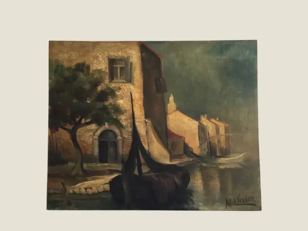 Vintage Seascape Painting | 1930s Alfred Verdier French School, Oil on Canvas