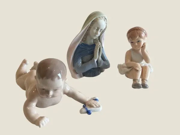 Porcelain Figurines Lot Royal Copenhagen & Metzler Ortloff Danish Royal 1970s–1980s