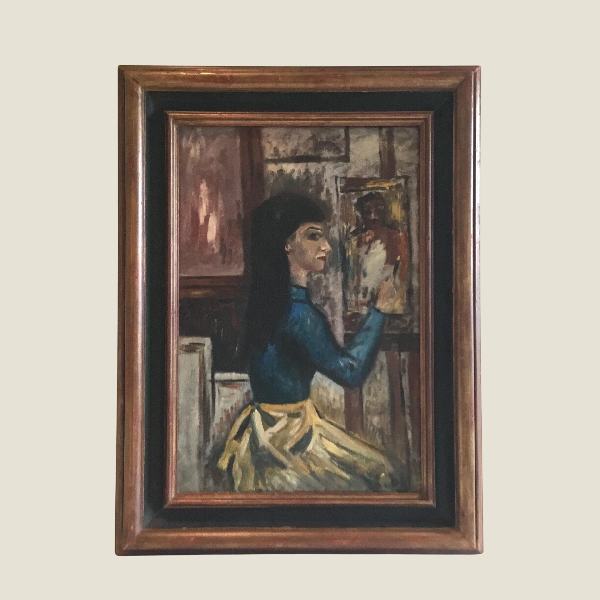 Oil Painting | Isaac Israëls 1920s Dutch Impressionism, Signed Portrait of Woman at Easel*