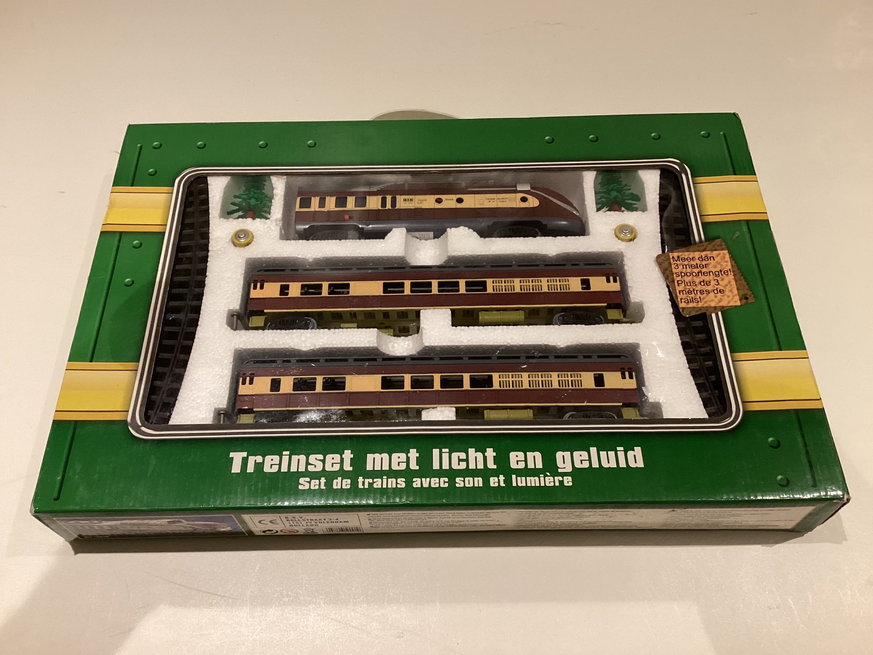 Vintage Toy Train | Battery Powered with Sound & Light, Complete Set with Tracks