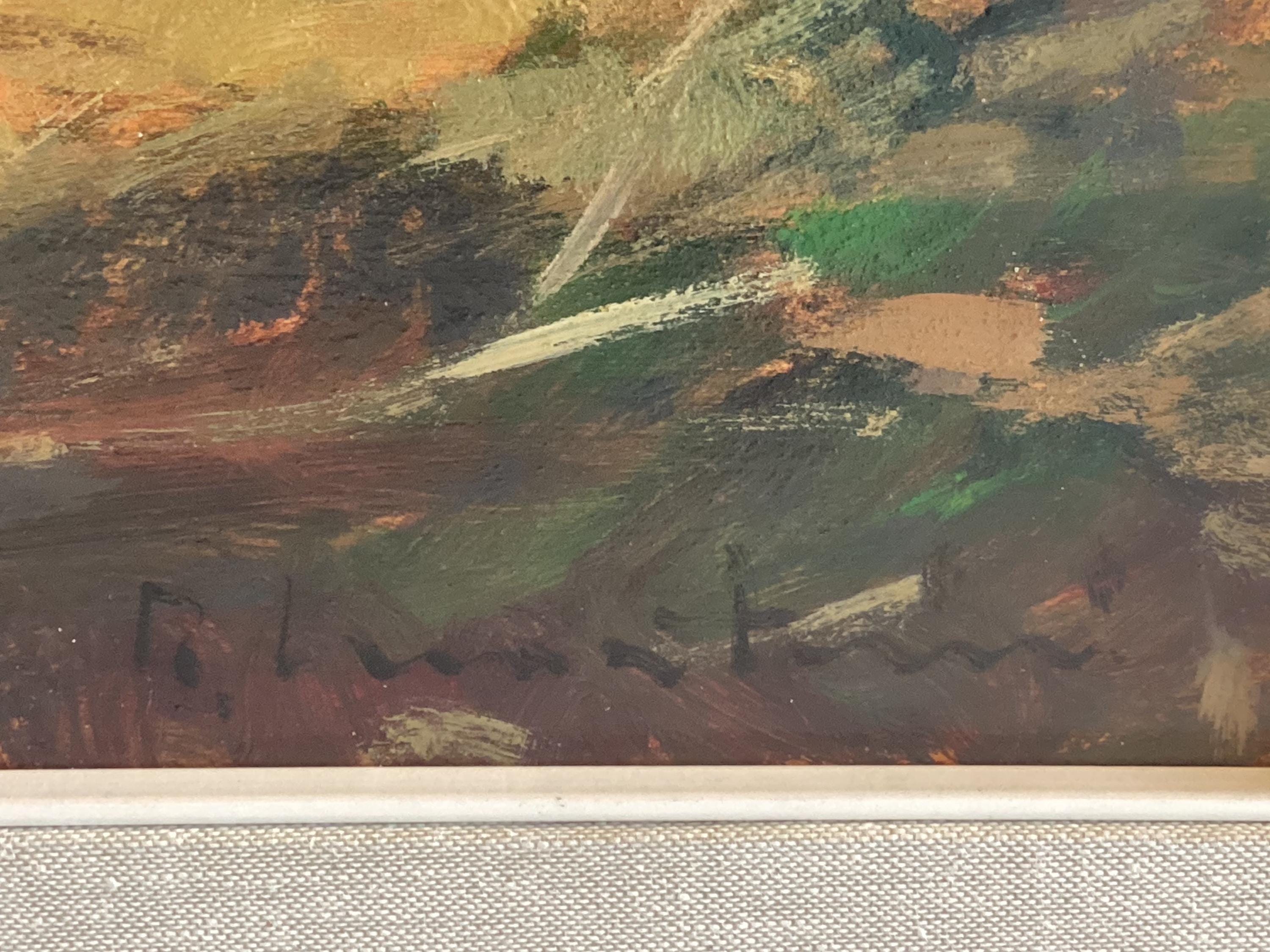 Vintage Italian Painting – Buttero on Horseback (1960s) by Renzo Martini — photo 9 of 10