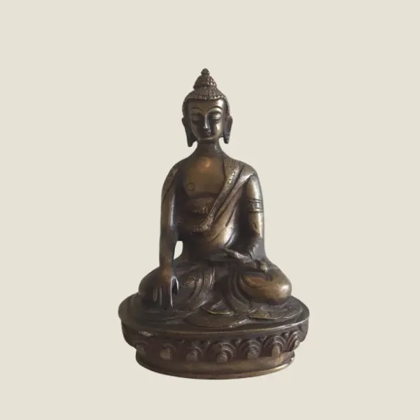 Vintage Buddha 1950s | Nepalese Statue, Handmade Bronze  Sculpture