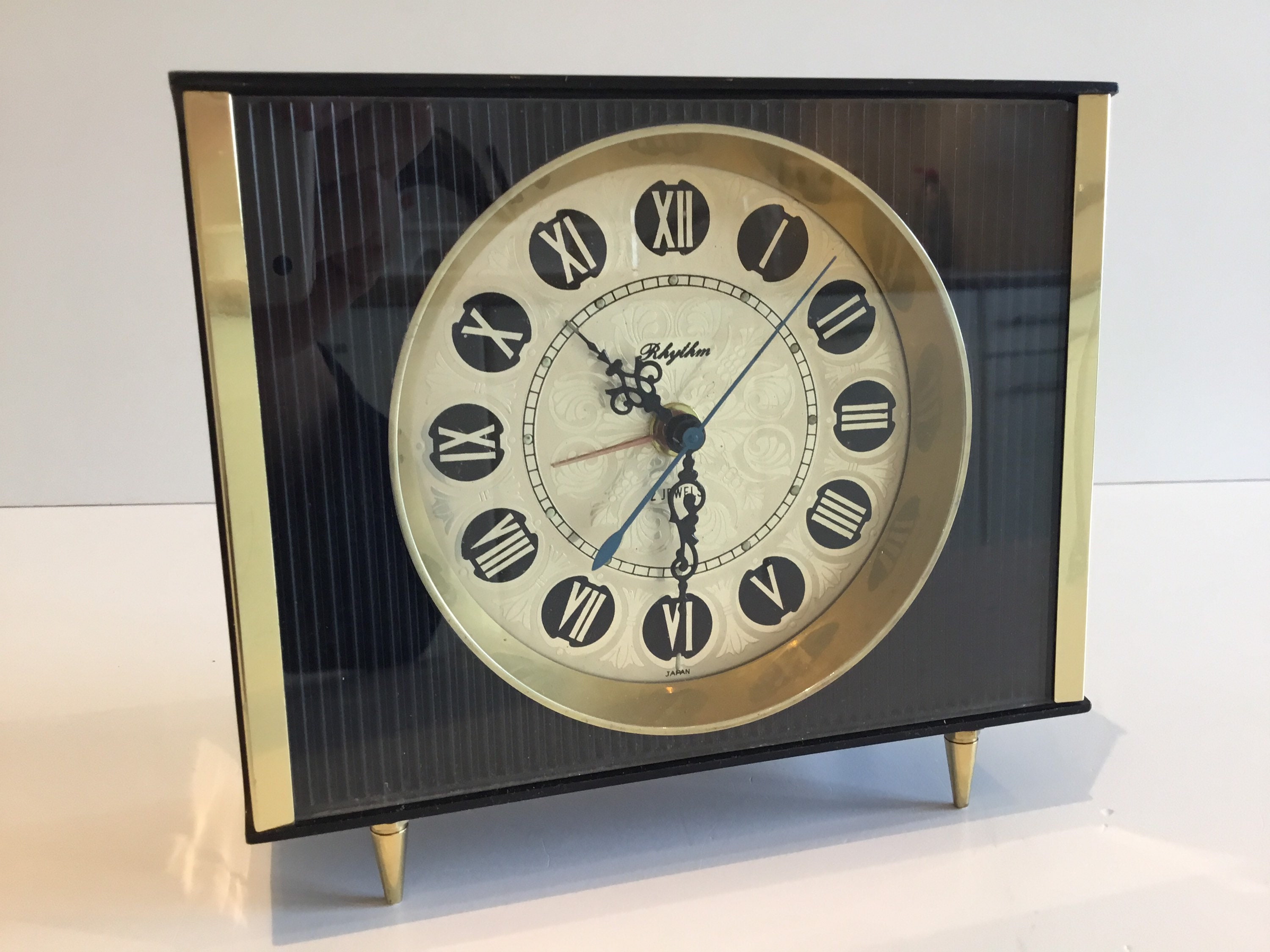 Rare Mechanical Rhythm 2 Jewels Alarm Clock (1967) Made In Japan NO. 51028 — photo 8 of 11