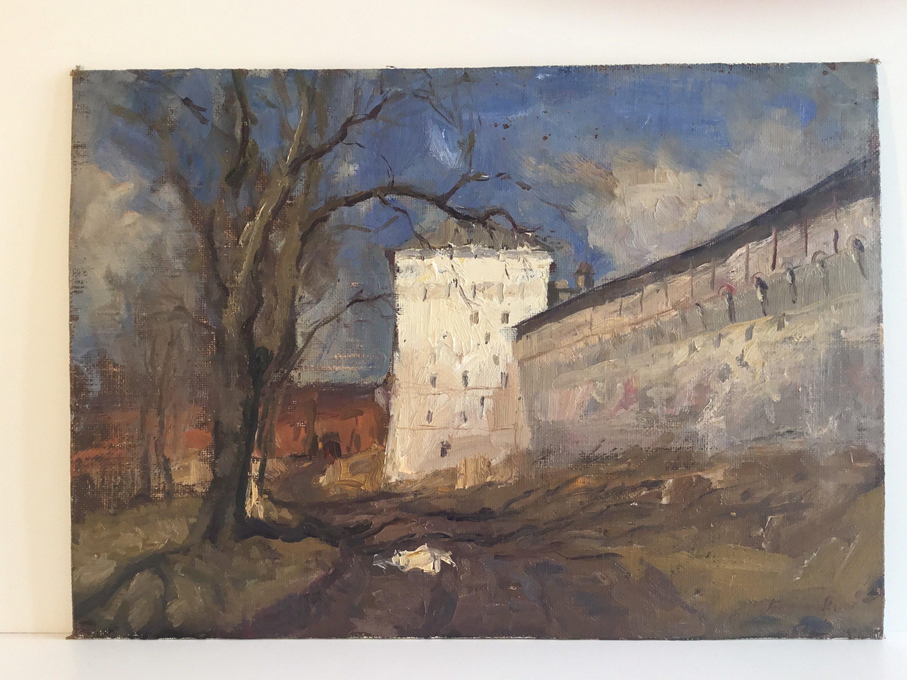 Rare Painting “1950s” oil on canvas cardboard — photo 3 of 11
