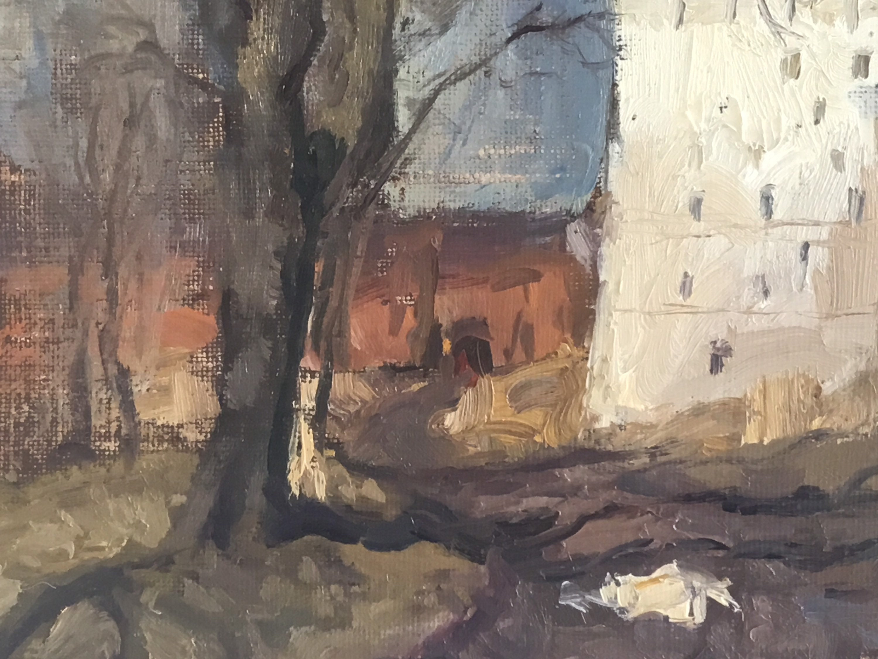 Rare Painting “1950s” oil on canvas cardboard — photo 6 of 11