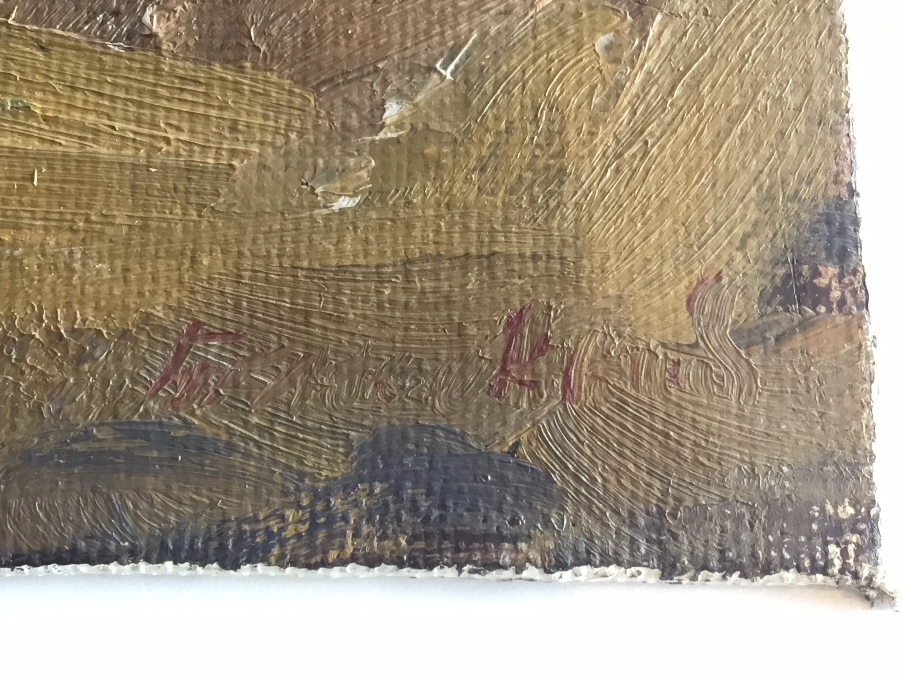 Rare Painting “1950s” oil on canvas cardboard — photo 9 of 11