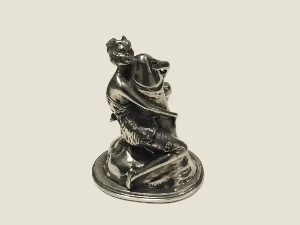 Art Deco Sculpture | 1930s Bruno Zach Silver Figurine, Austrian Statue