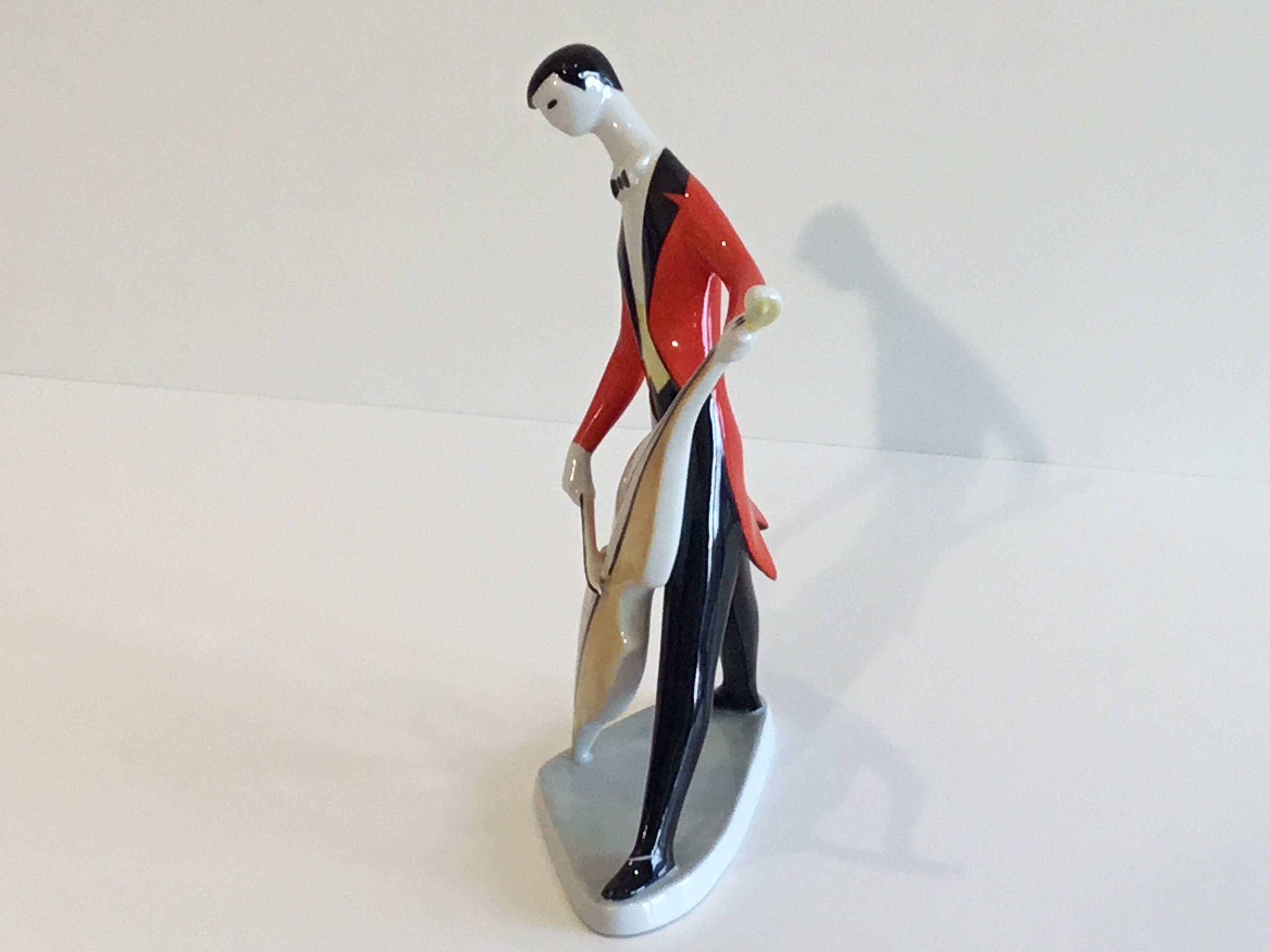 Vintage Porcelain Figurine | Zsolnay Hungary János Törók "Cello Player" 1960s Design — photo 6 of 11