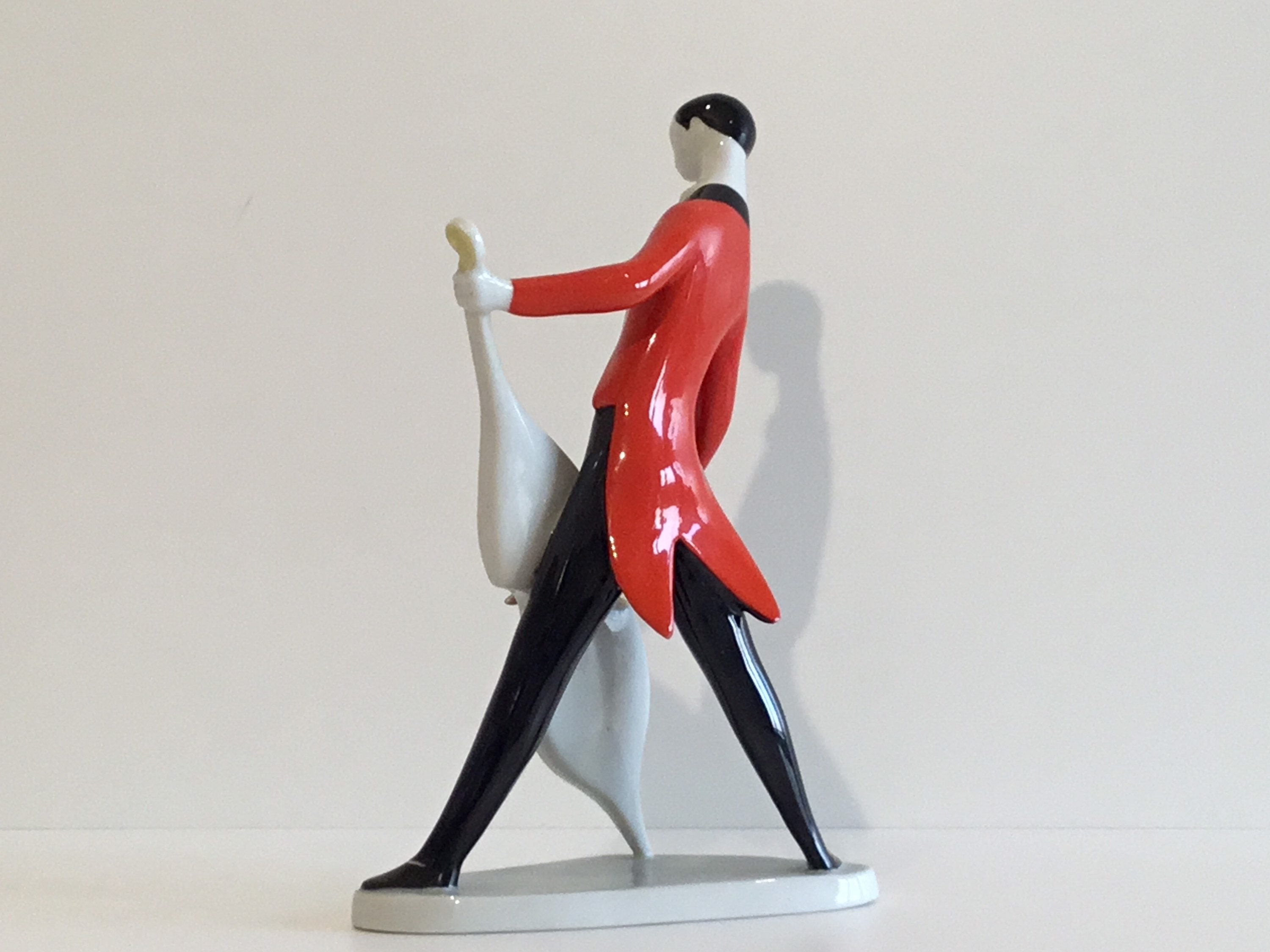 Vintage Porcelain Figurine | Zsolnay Hungary János Törók "Cello Player" 1960s Design — photo 8 of 11