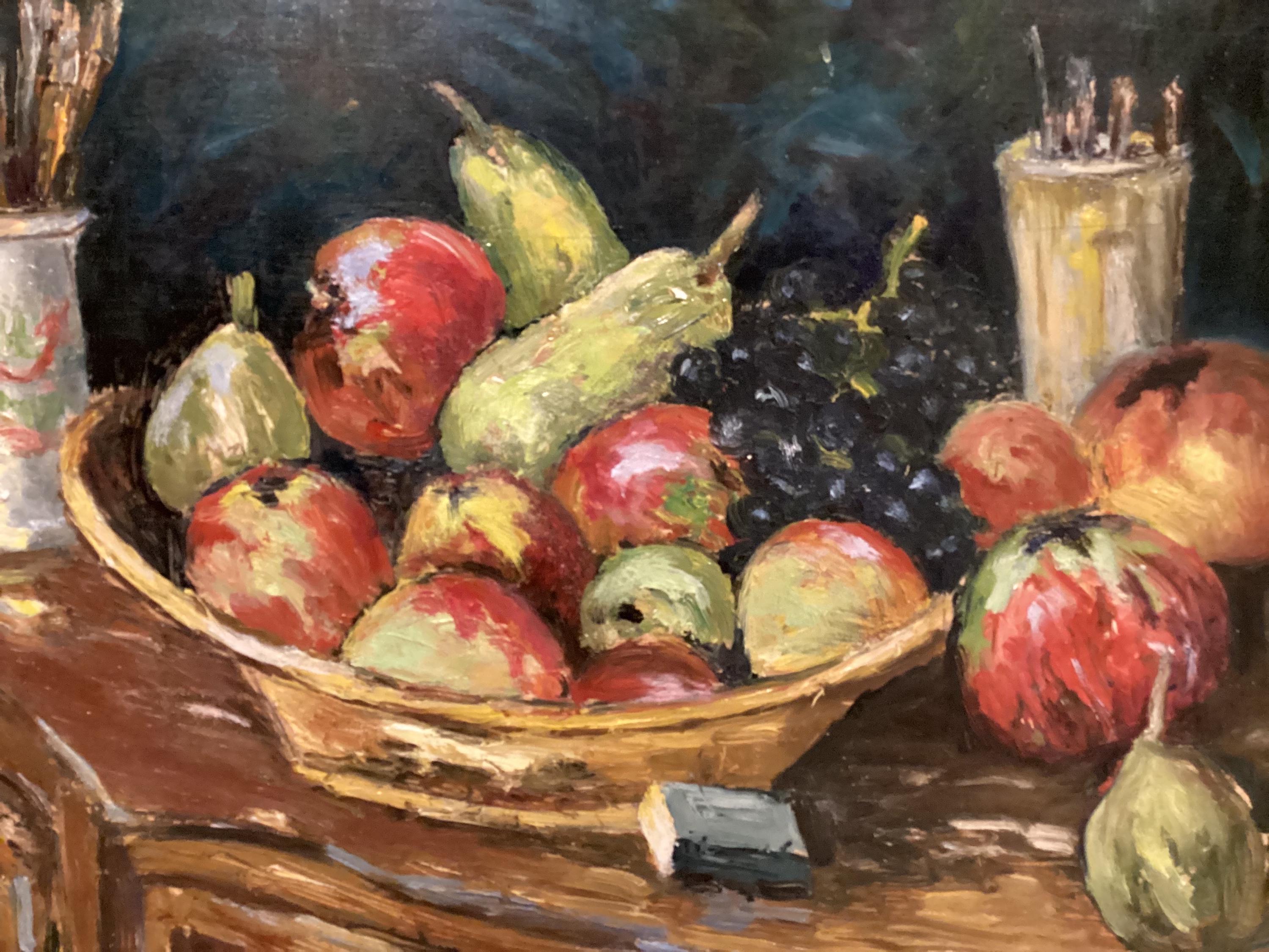 Vintage Painting | Negri 1962  Still Life Oil on Wood, Framed Italian-French Art — photo 5 of 9