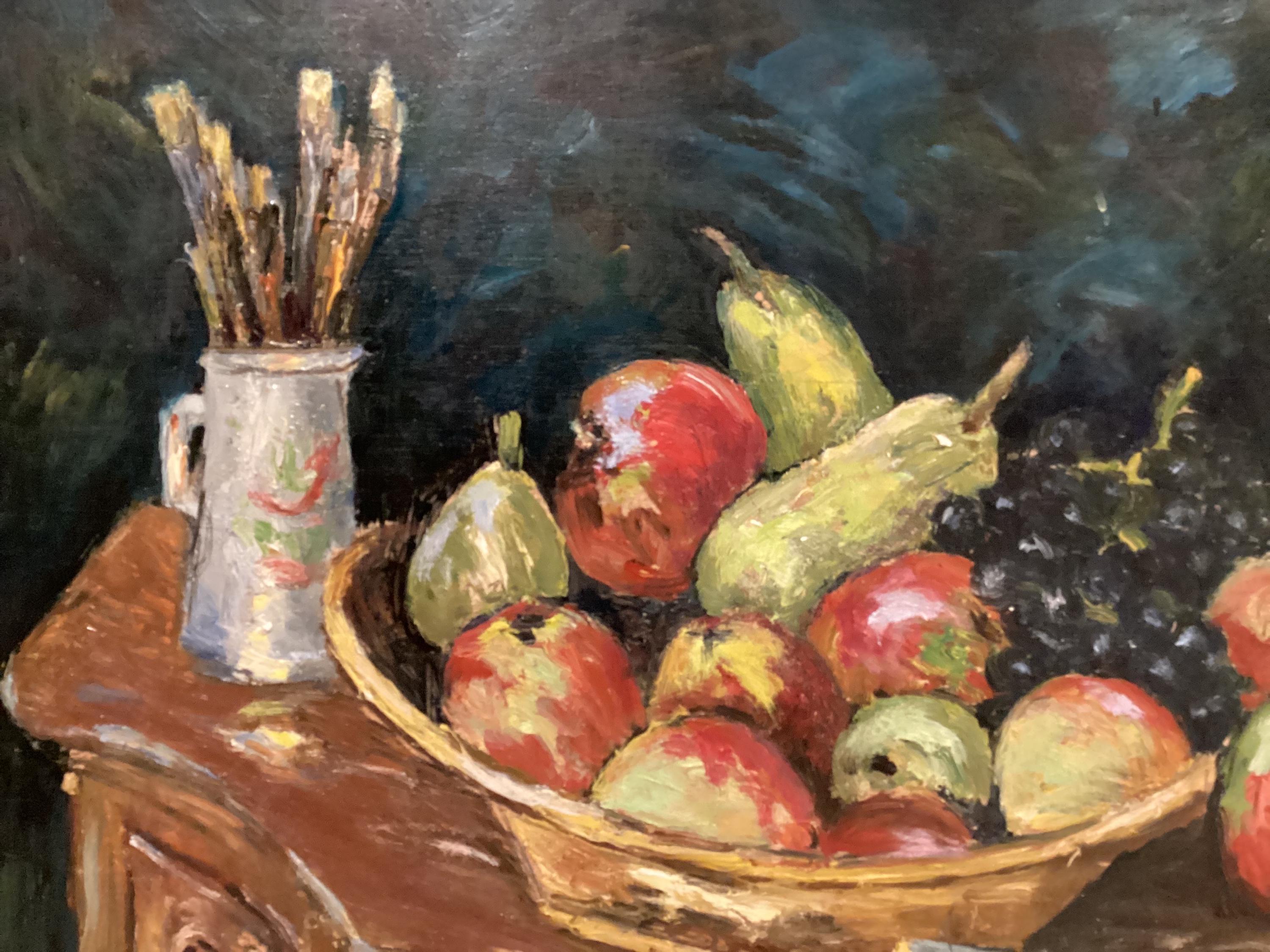 Vintage Painting | Negri 1962  Still Life Oil on Wood, Framed Italian-French Art — photo 7 of 9