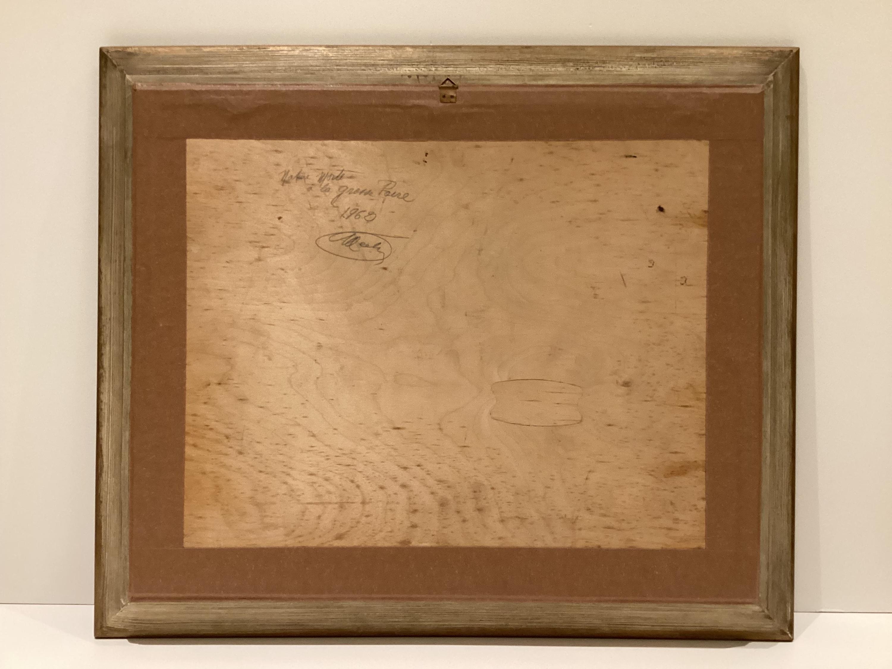 Vintage Painting | Negri 1962  Still Life Oil on Wood, Framed Italian-French Art — photo 9 of 9