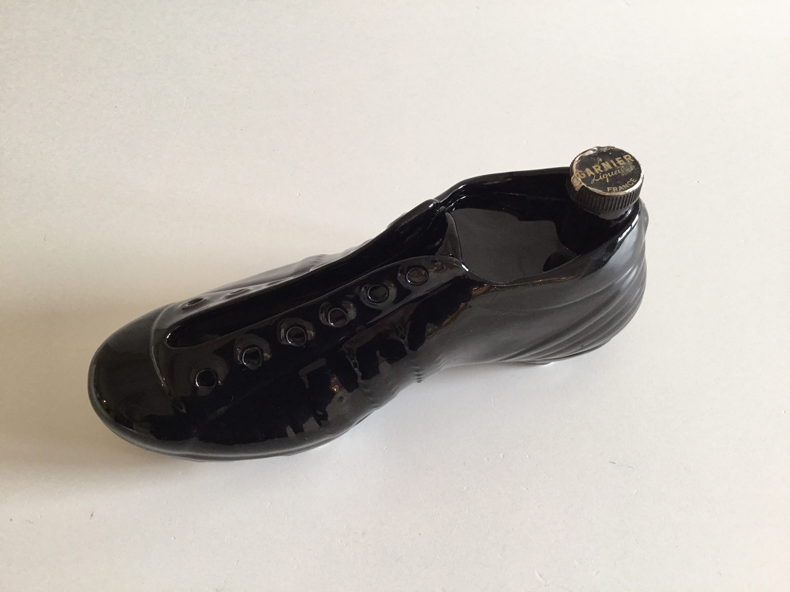 Vintage Bottle | 1981 KLEM Italian Football Boot, Garnier Liqueur Porcelain Bottle — photo 4 of 11