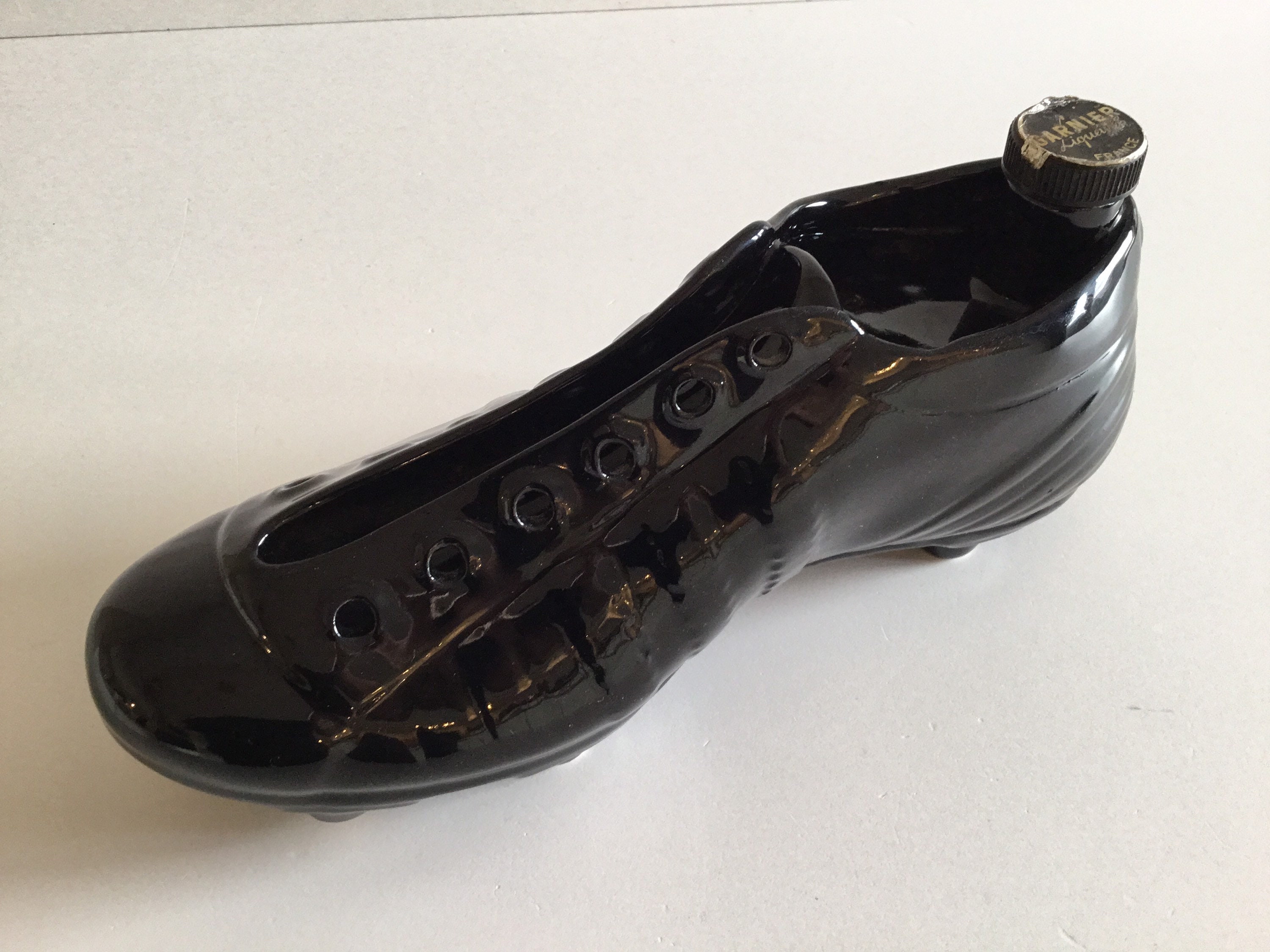 Vintage Bottle | 1981 KLEM Italian Football Boot, Garnier Liqueur Porcelain Bottle — photo 9 of 11