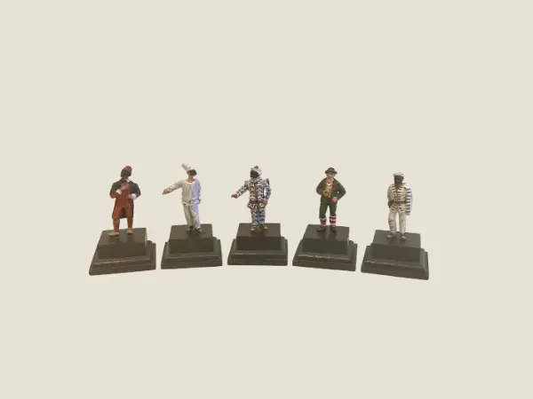 Vintage Sculpture | Diego Casella-Pc-1954 Hand Painted Figurines, Limited Edition 5/15 (1993)