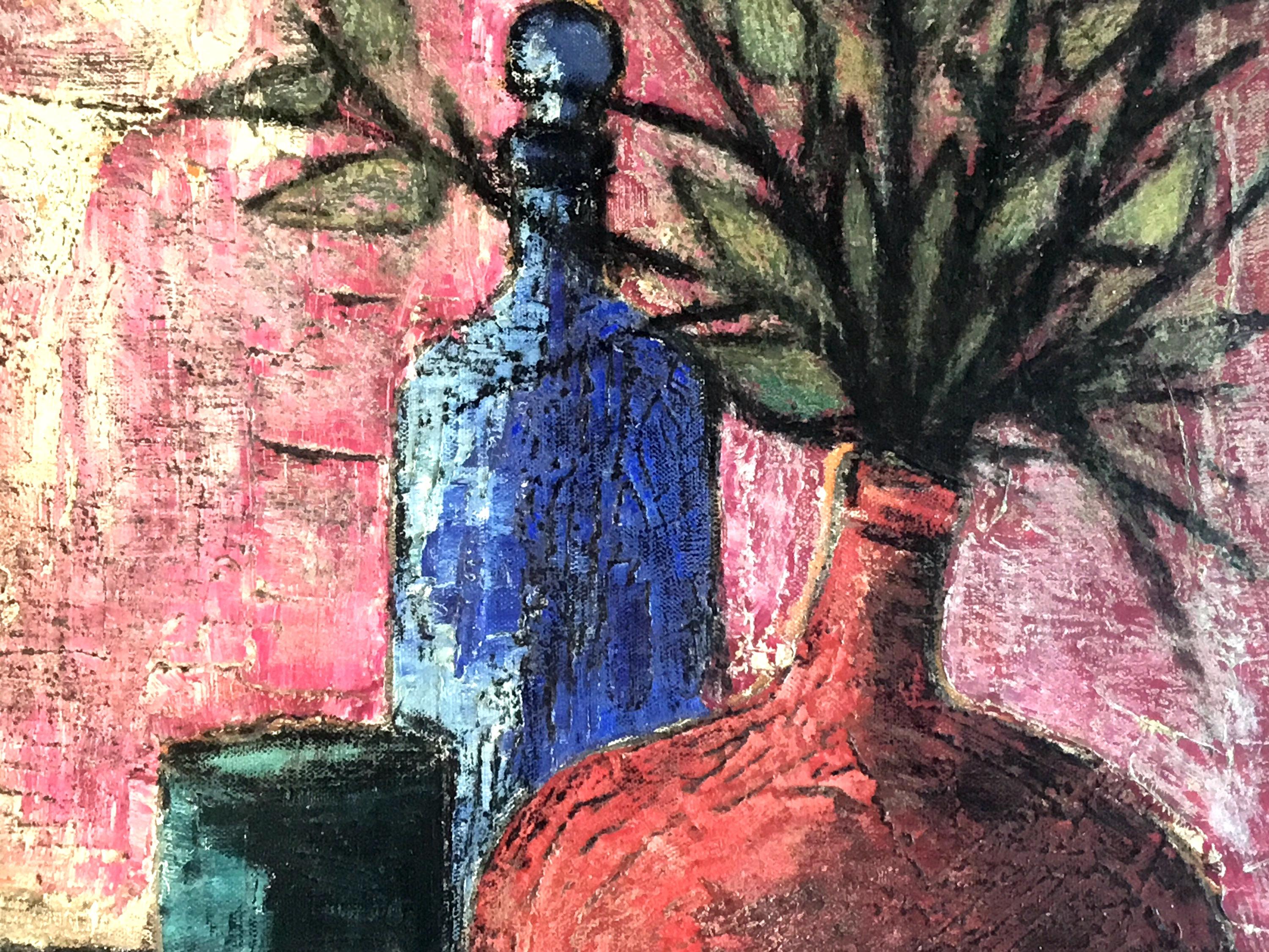 Vintage Floral Painting | 1965 Piet Devolder Belgian Artist, Signed Oil on Canvas — photo 4 of 7